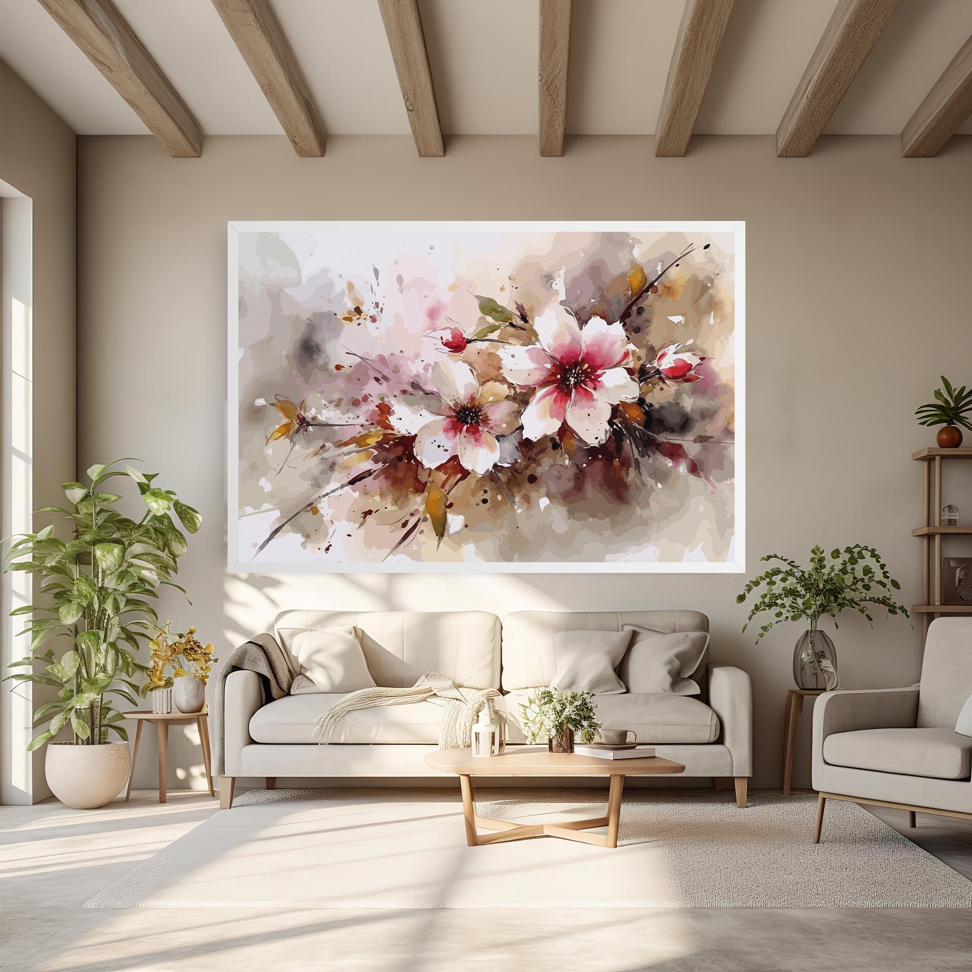 Tablou Canvas Beautiful Cherry Flower mockup 6