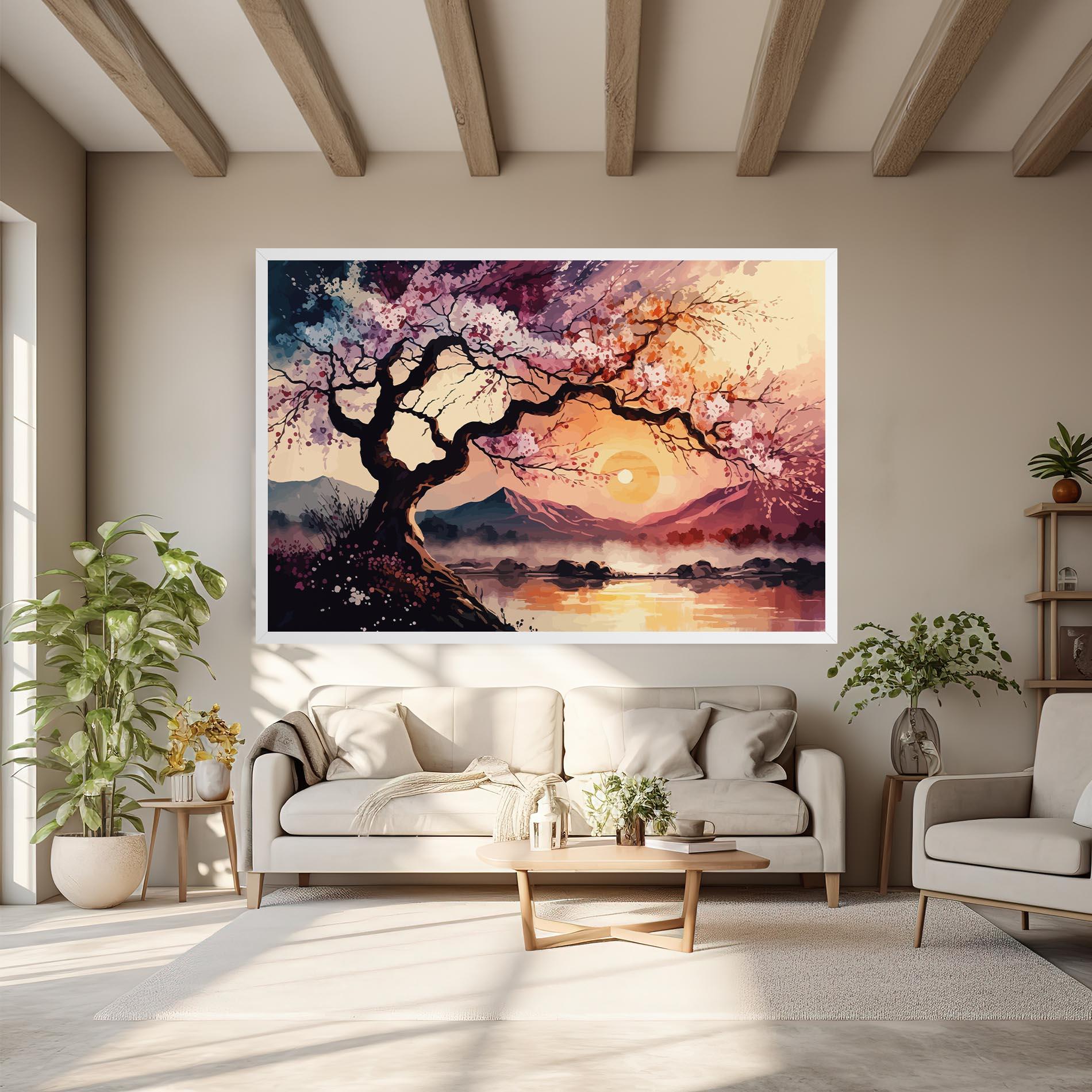 Tablou Canvas Pink Tree Nature mockup 6