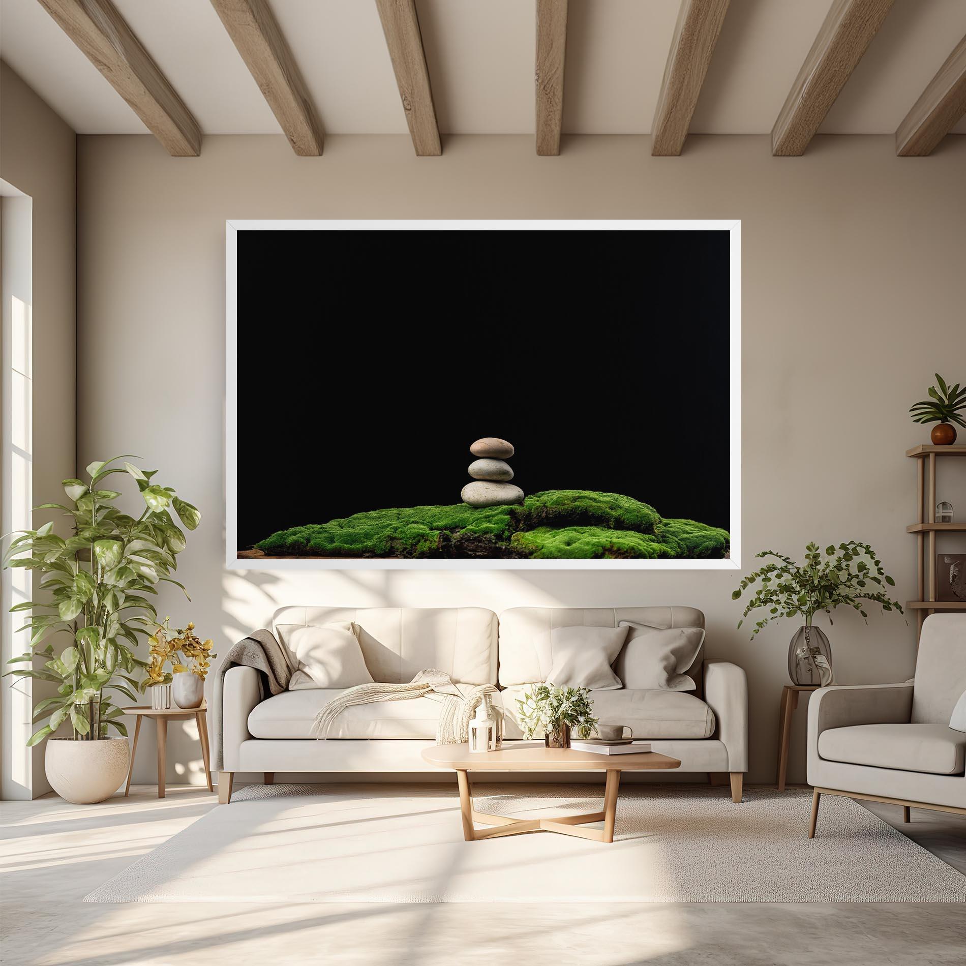 Tablou Canvas Three Stone Moss mockup 6