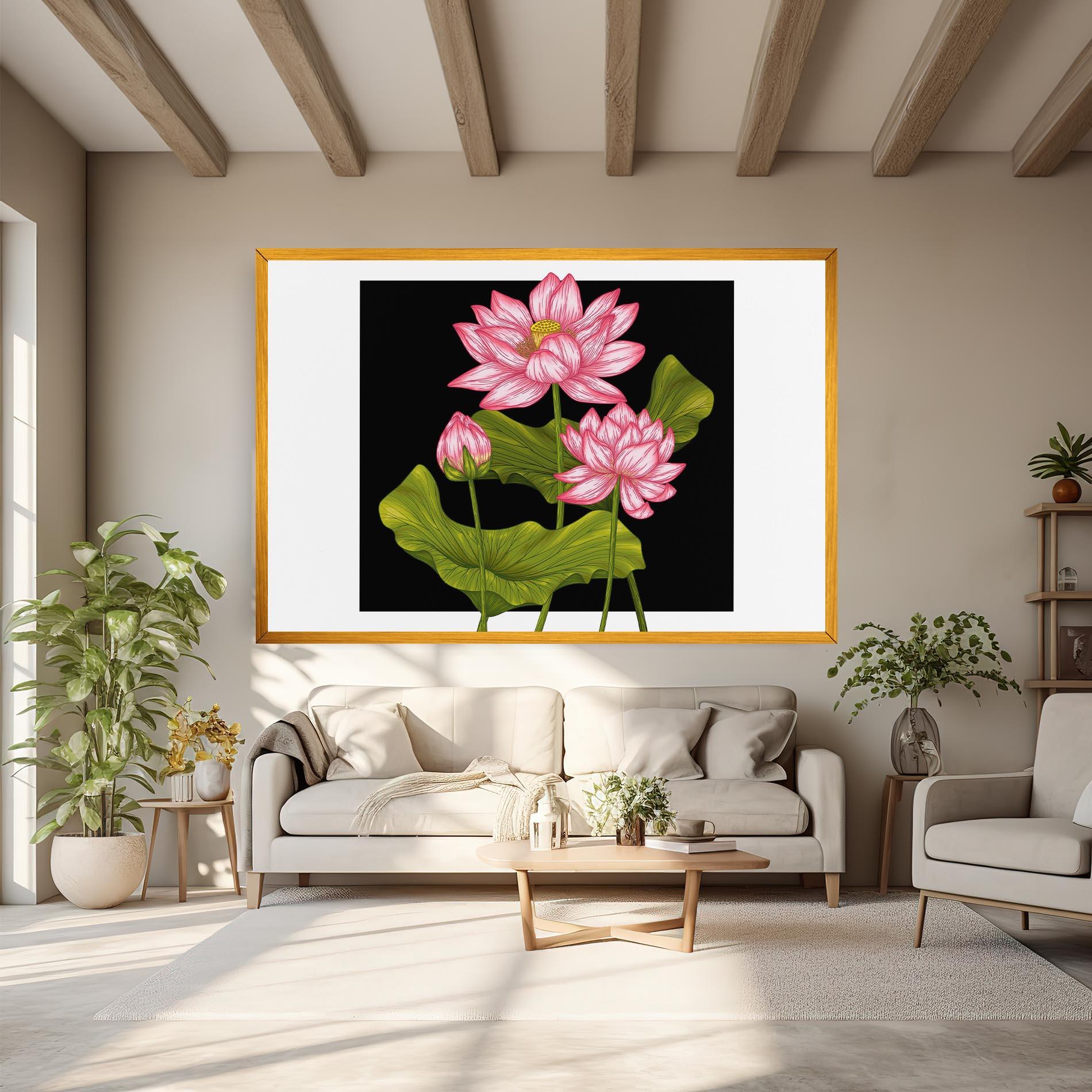 Tablou Canvas Feng Shui Flower mockup 6