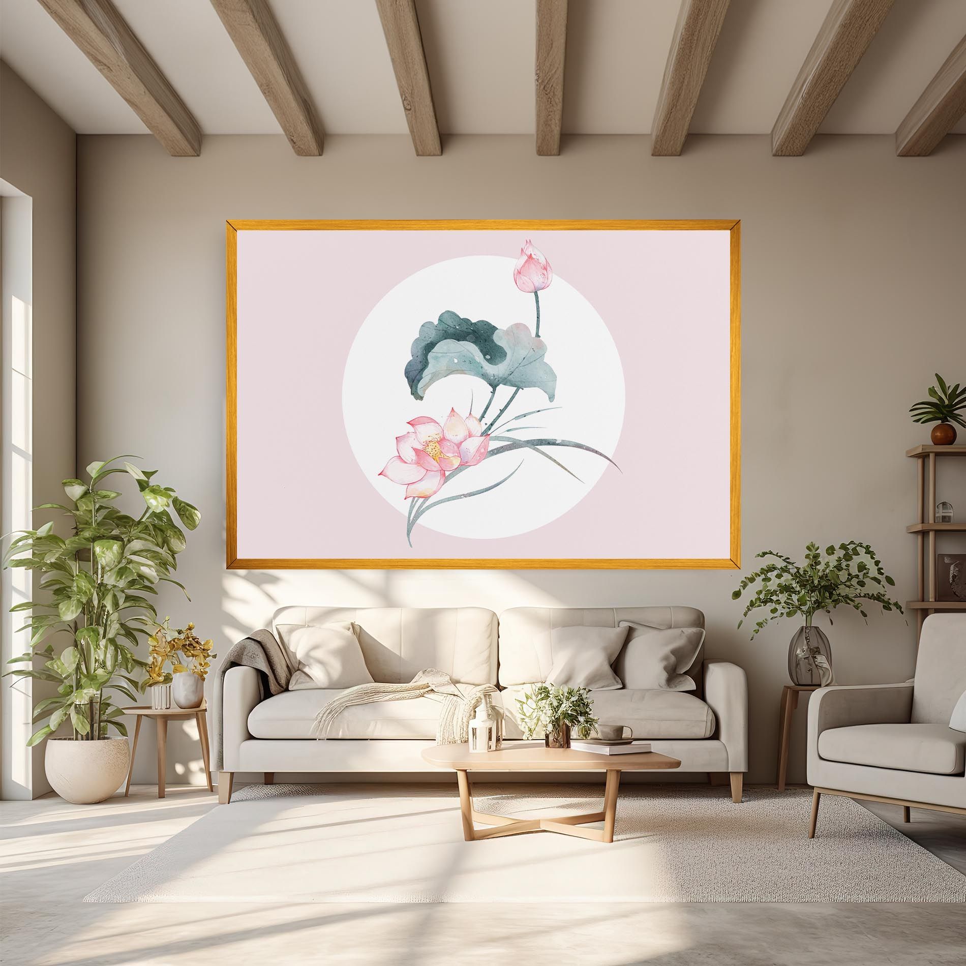 Pink Pastel Flower mockup 6