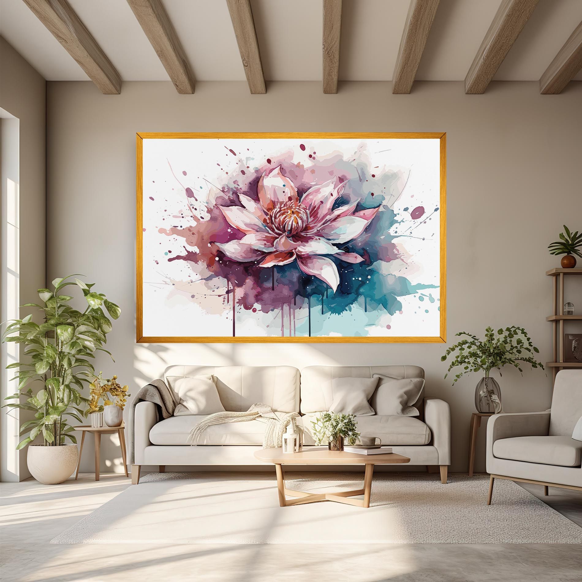 Pretty Pink Lotus Art mockup 6