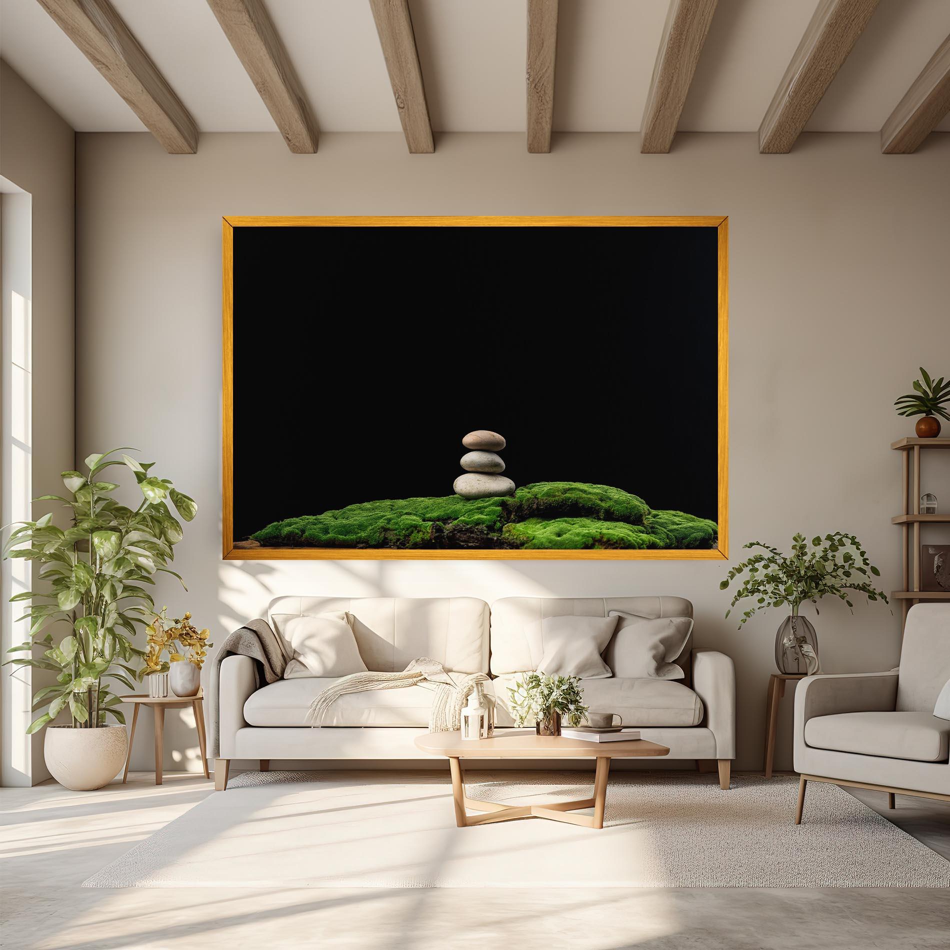 Tablou Canvas Three Stone Moss mockup 6
