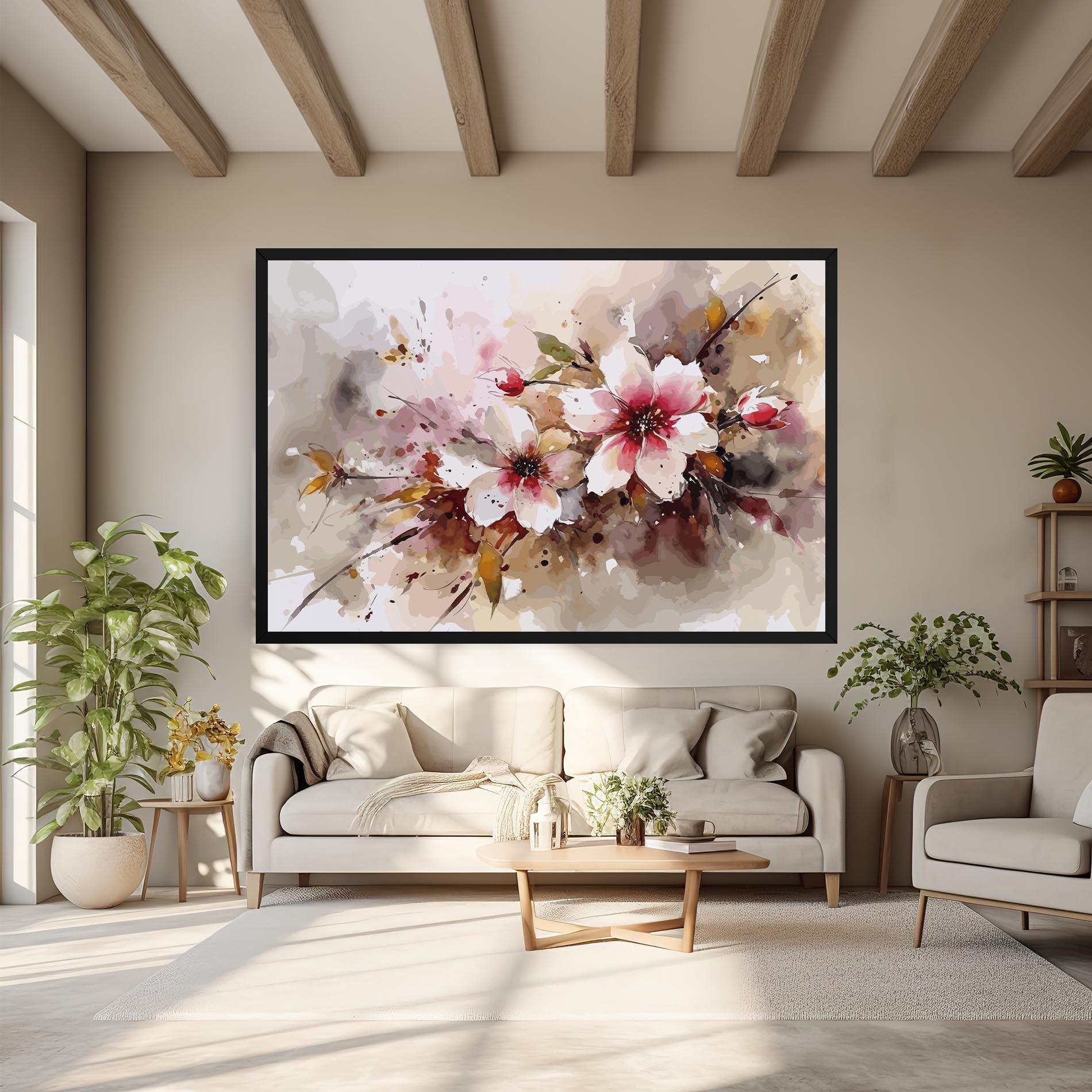 Tablou Canvas Beautiful Cherry Flower mockup 6