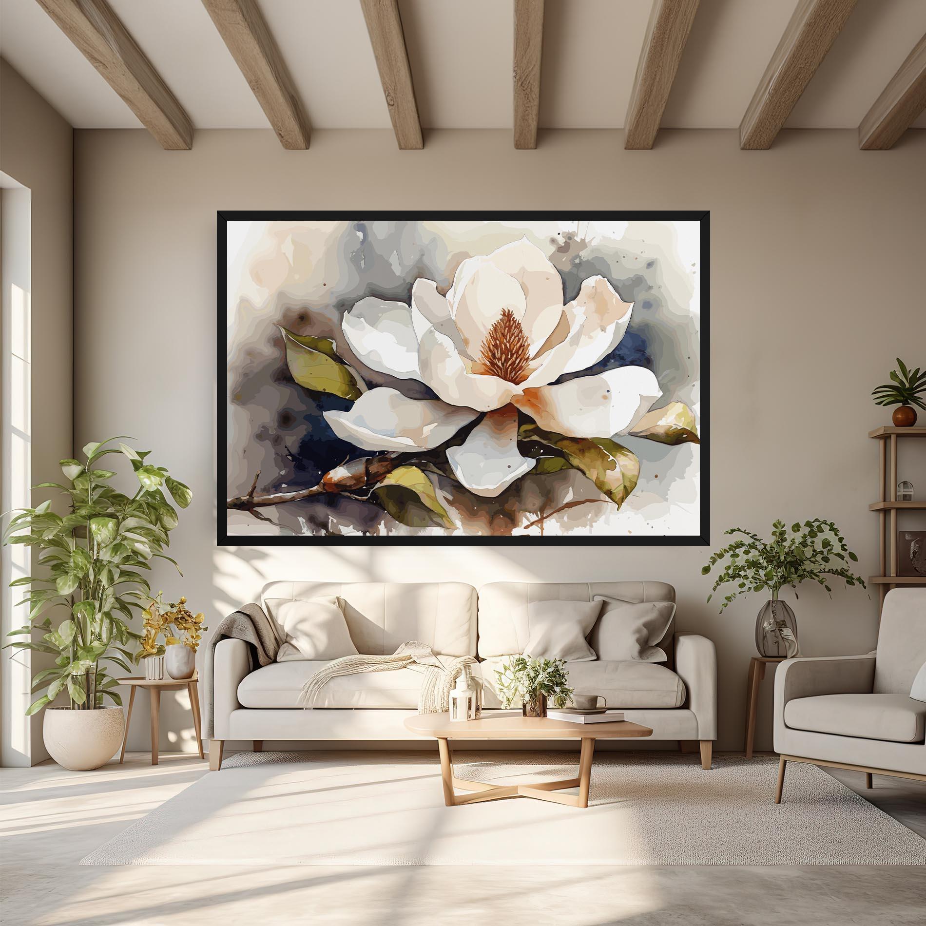 Tablou Canvas Cream Nature Flower mockup 6