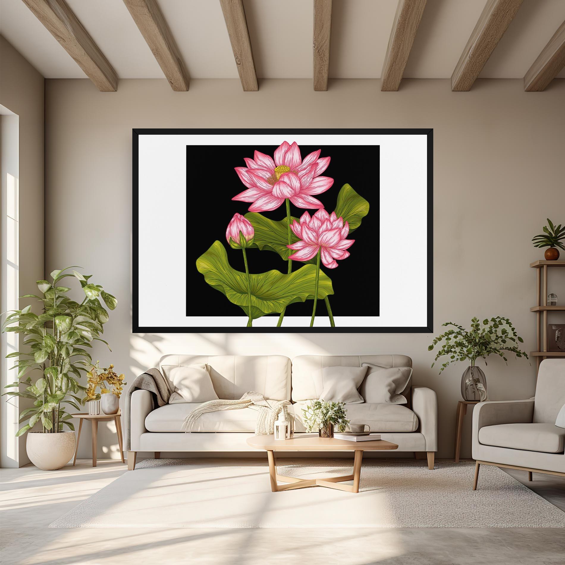 Tablou Canvas Feng Shui Flower mockup 6