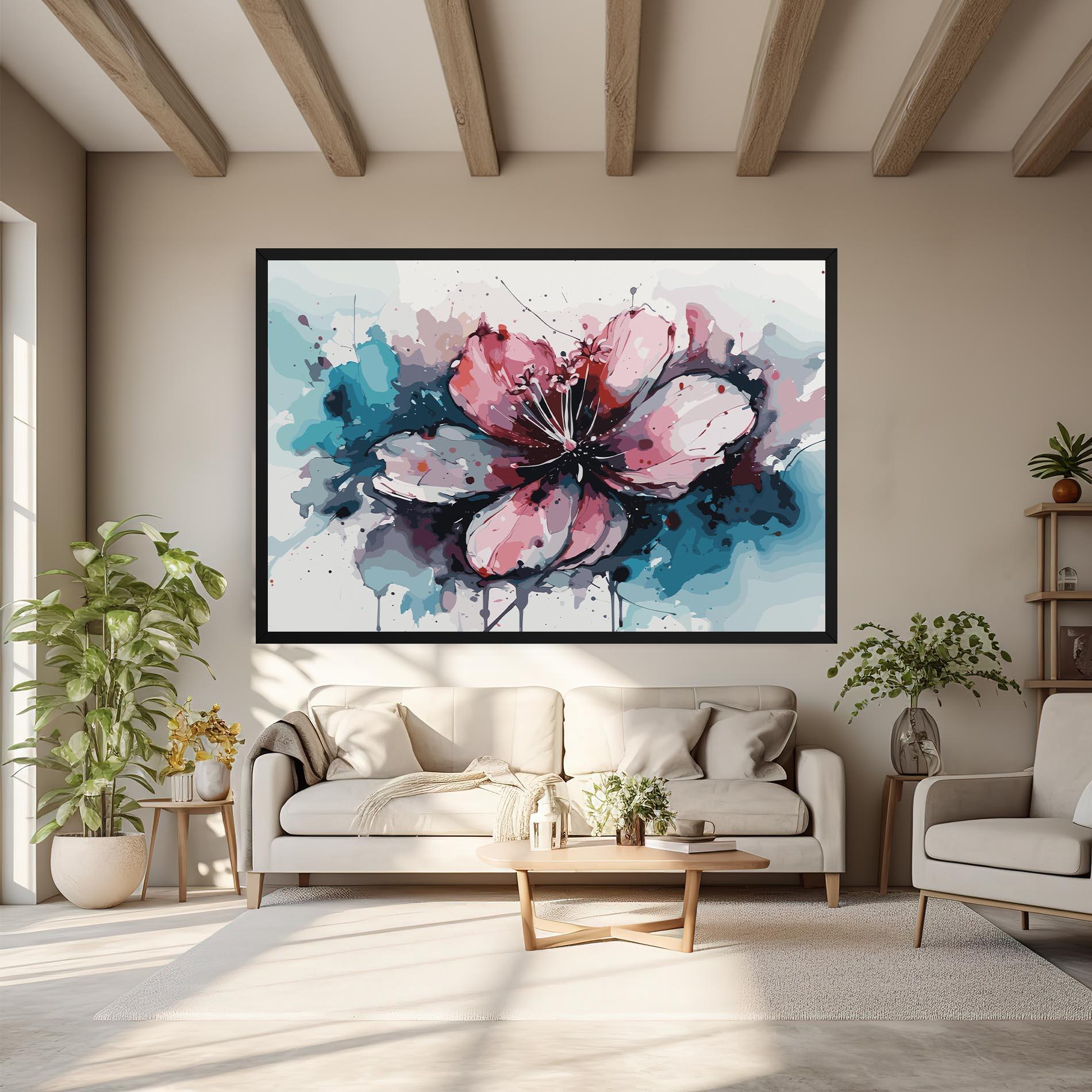 Tablou Canvas Pink Blue Nature mockup 6