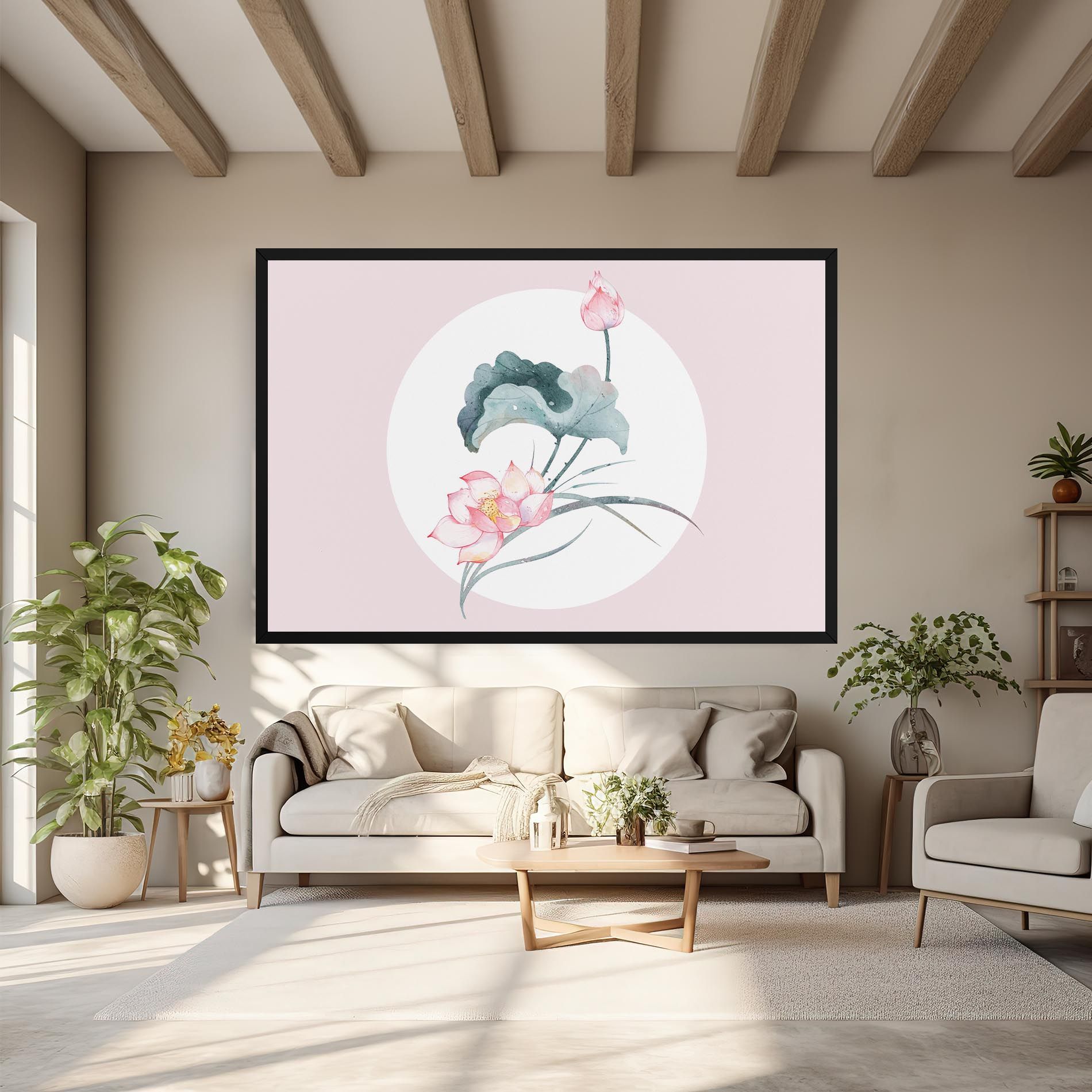 Pink Pastel Flower mockup 6