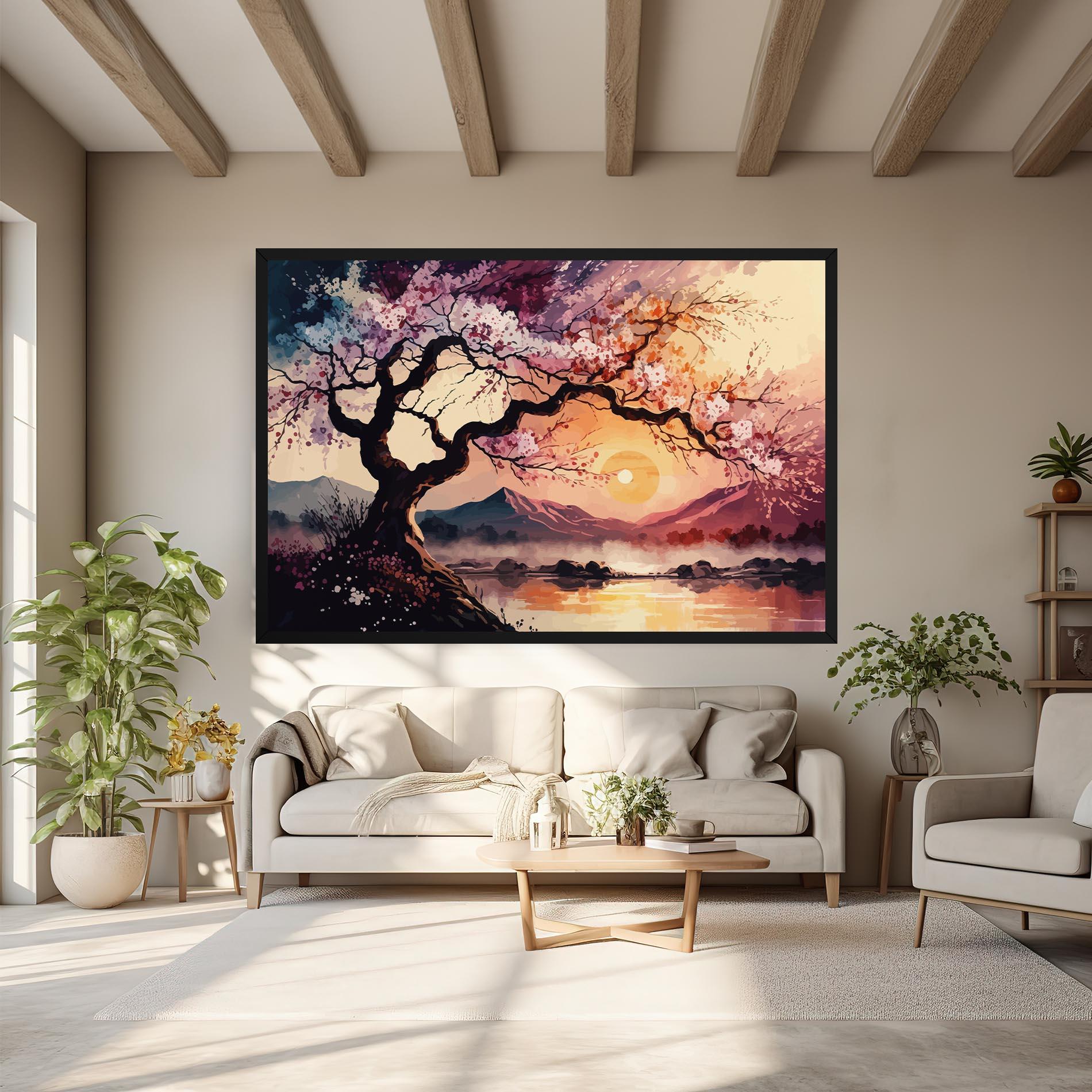 Tablou Canvas Pink Tree Nature mockup 6