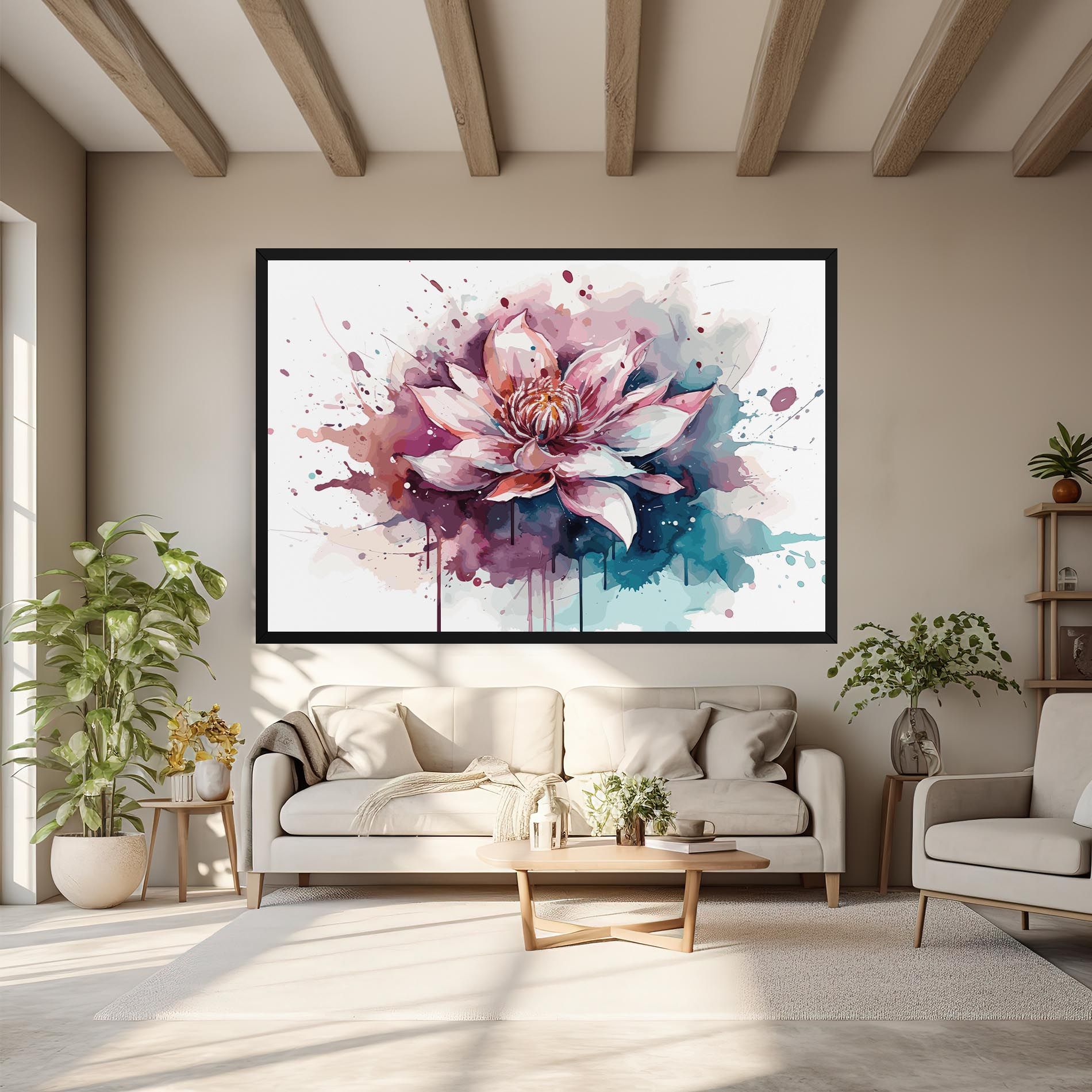 Pretty Pink Lotus Art mockup 6