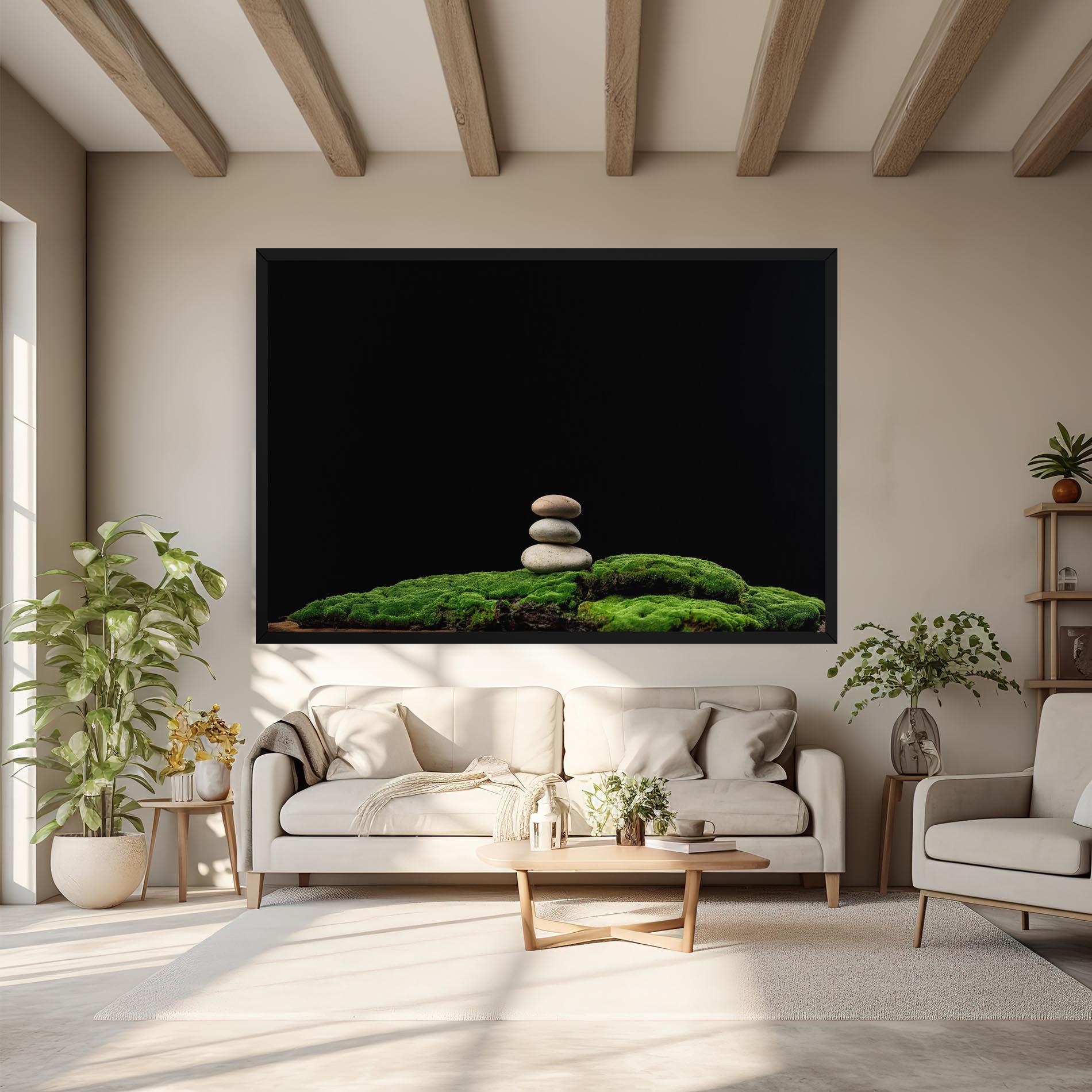 Tablou Canvas Three Stone Moss mockup 6