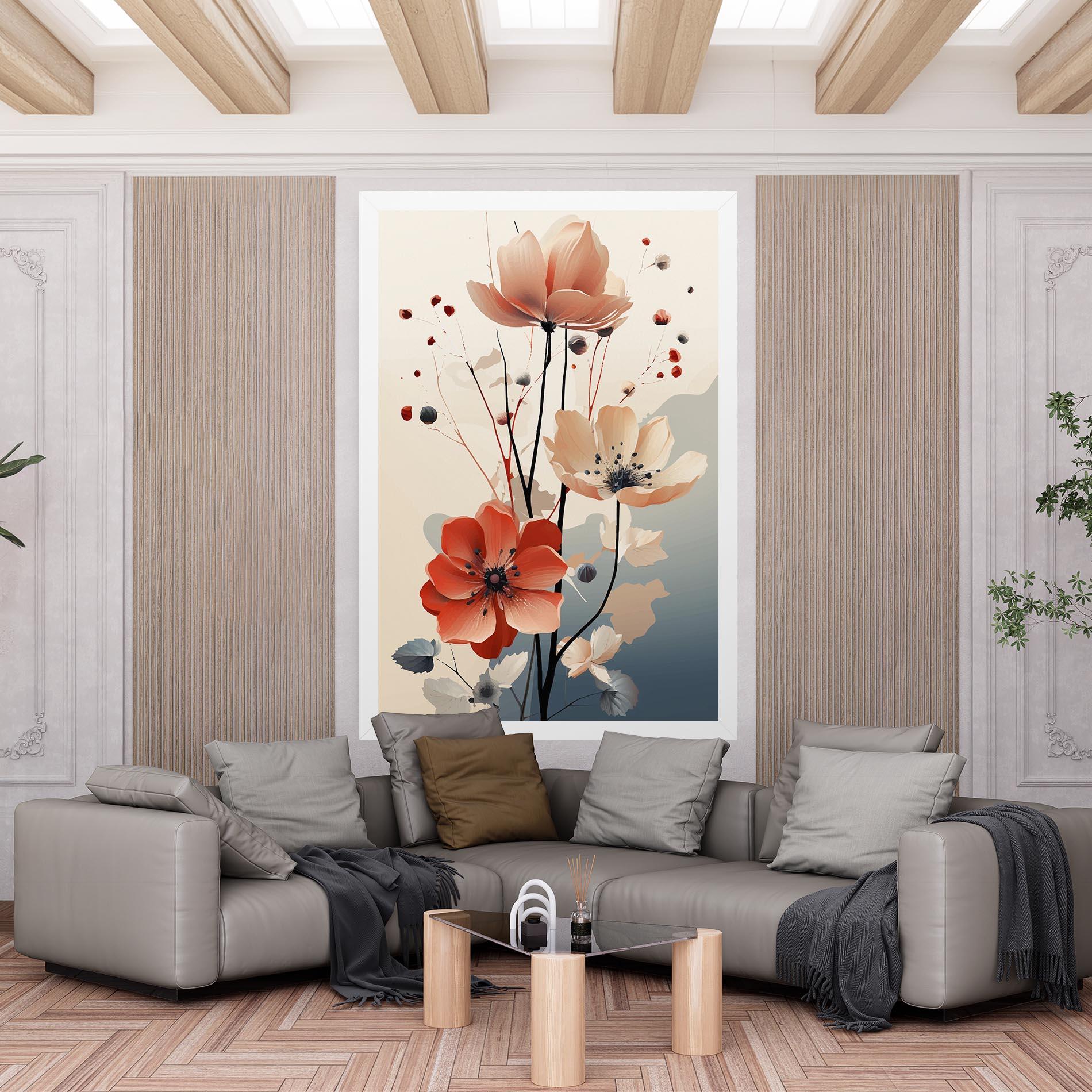 Tablou Canvas Cream Flower Nature mockup 6