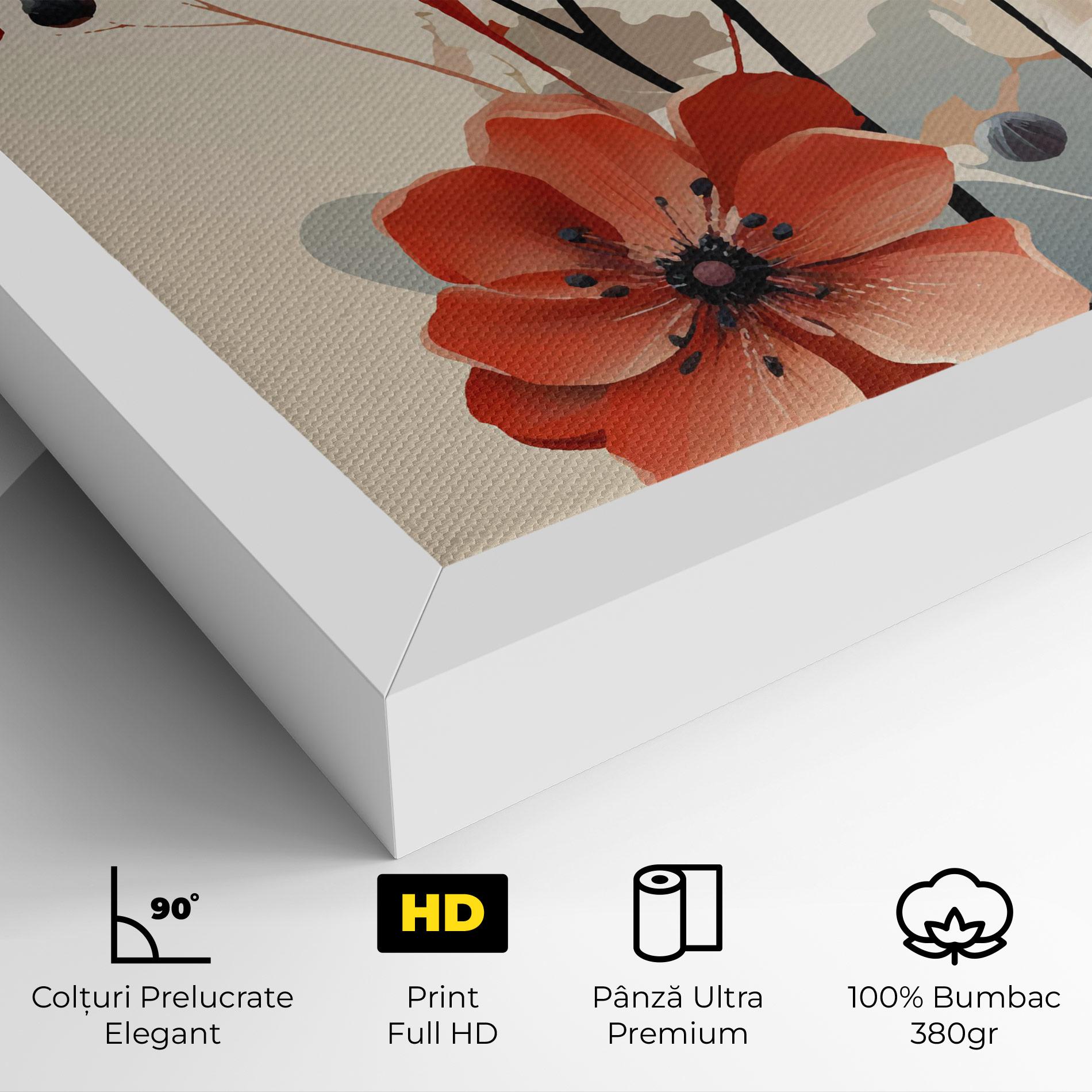 Tablou Canvas Cream Flower Nature mockup 4