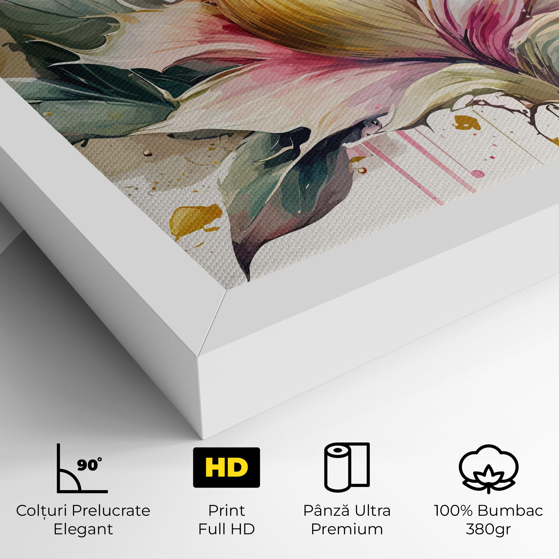 Tablou Canvas Cream Pink Nature mockup 4