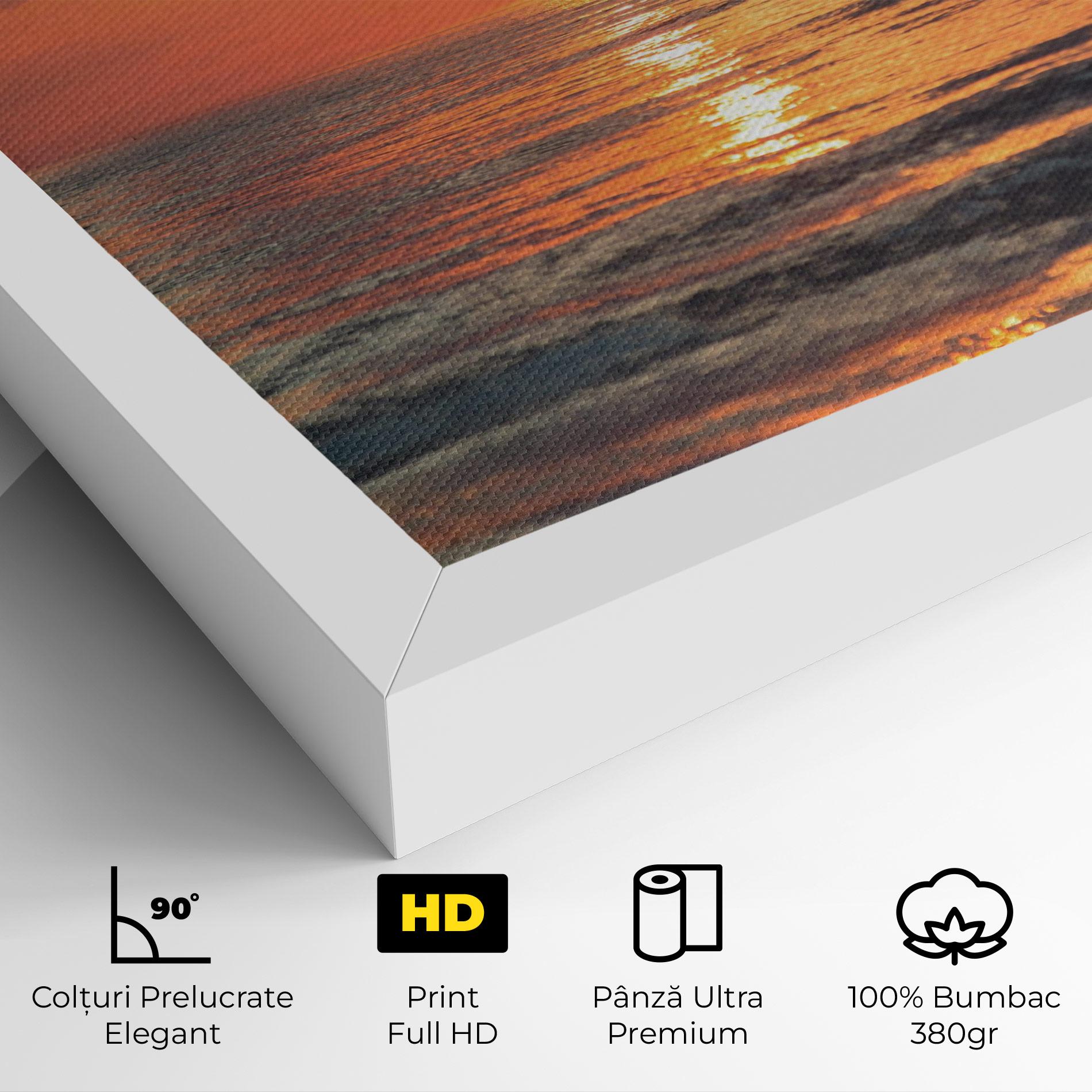 Tablou Canvas Orange Sunrise Cloud mockup 4