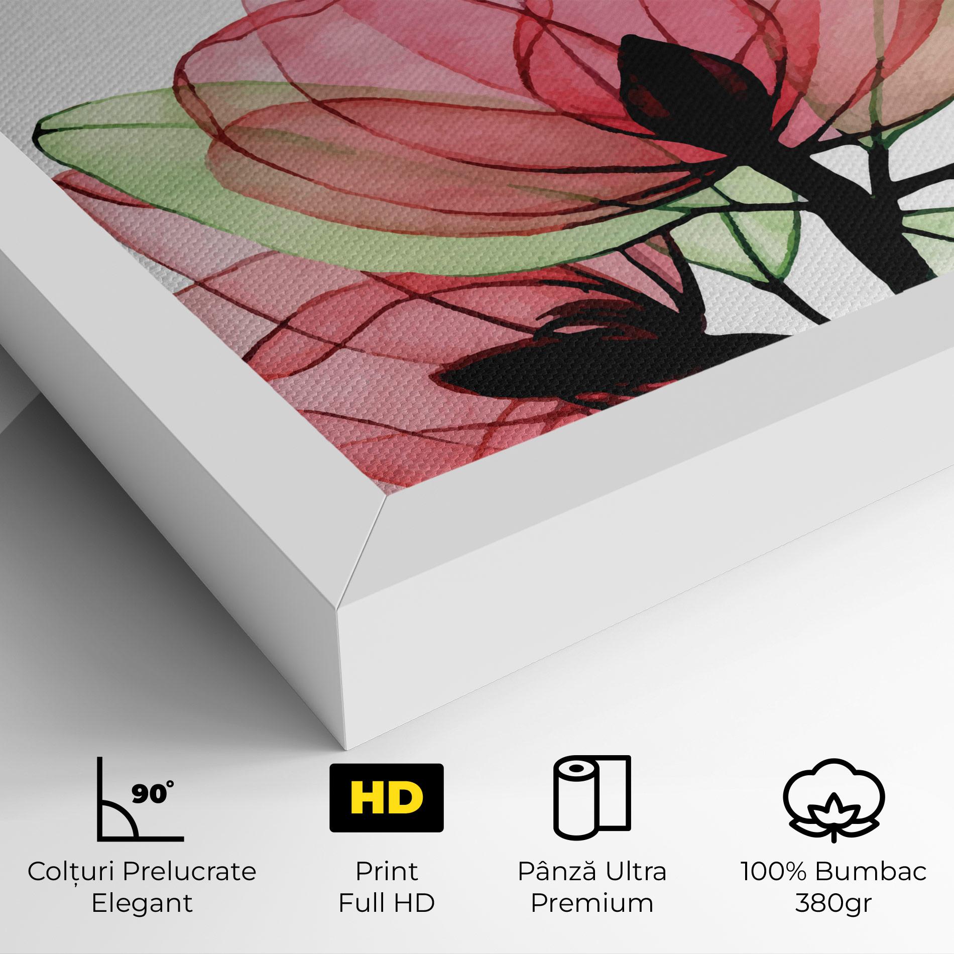 Tablou Canvas Pink Green Nature mockup 4