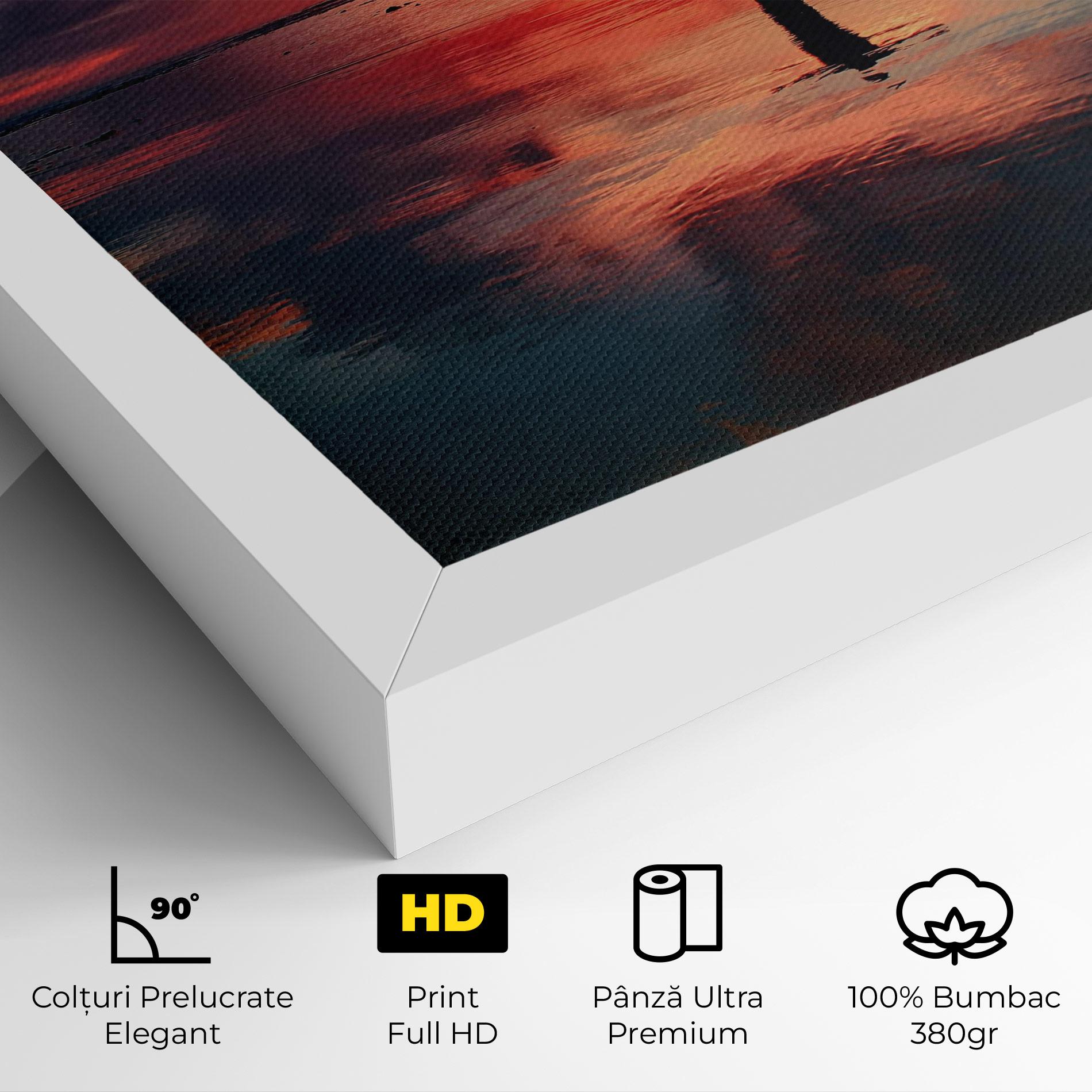 Tablou Canvas Pink Purple Sky Man mockup 4