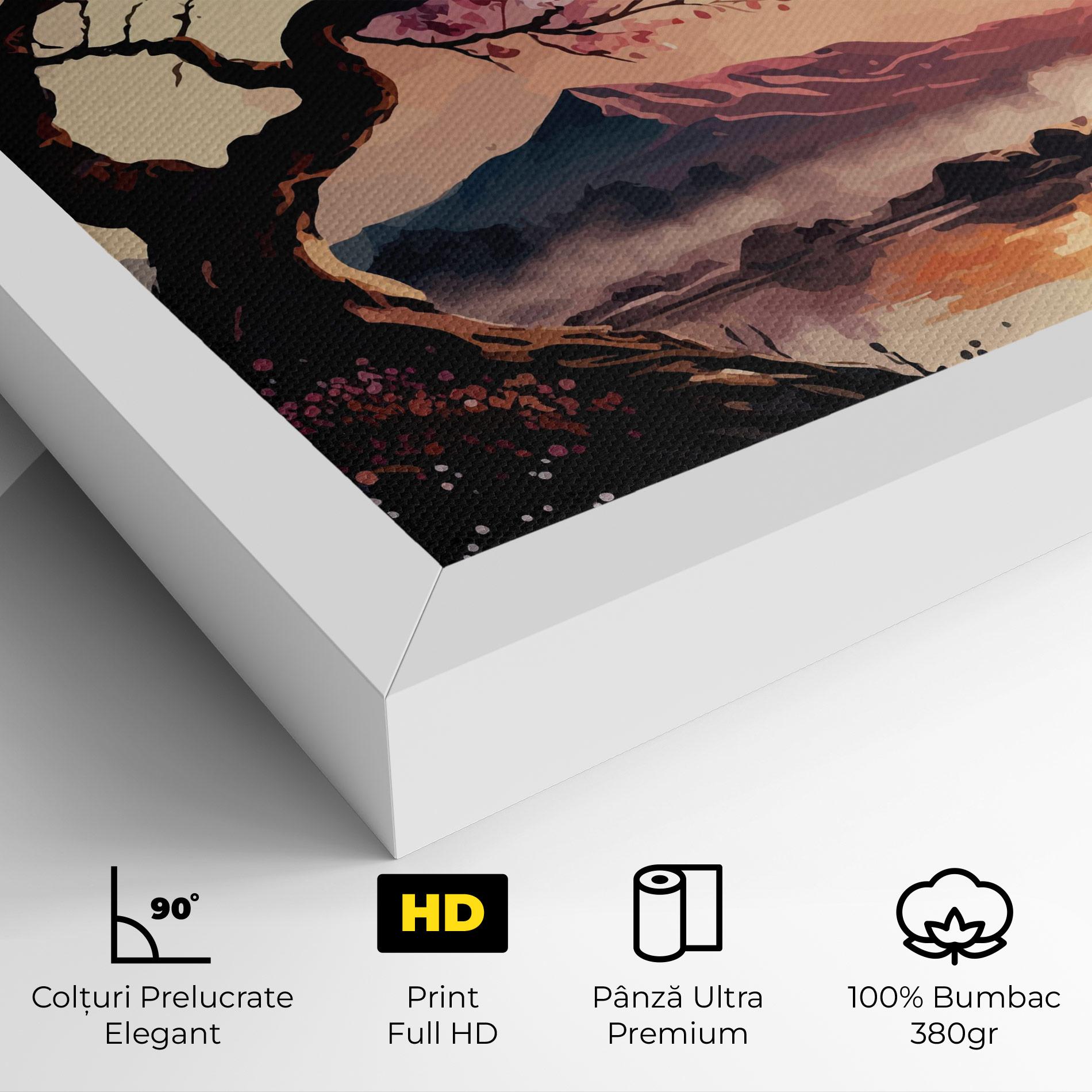 Tablou Canvas Pink Tree Nature mockup 4
