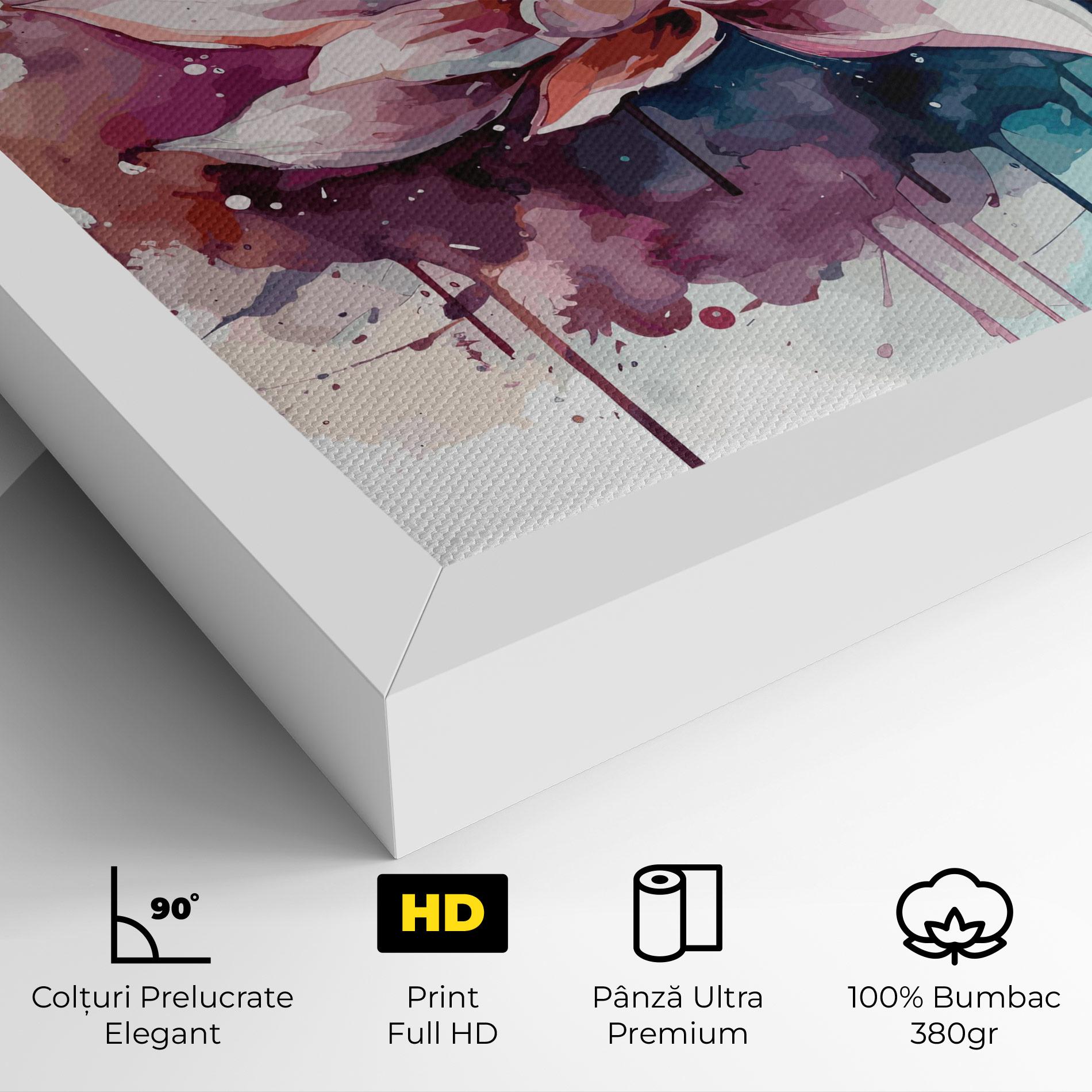 Tablou Canvas Pretty Pink Lotus Art mockup 4