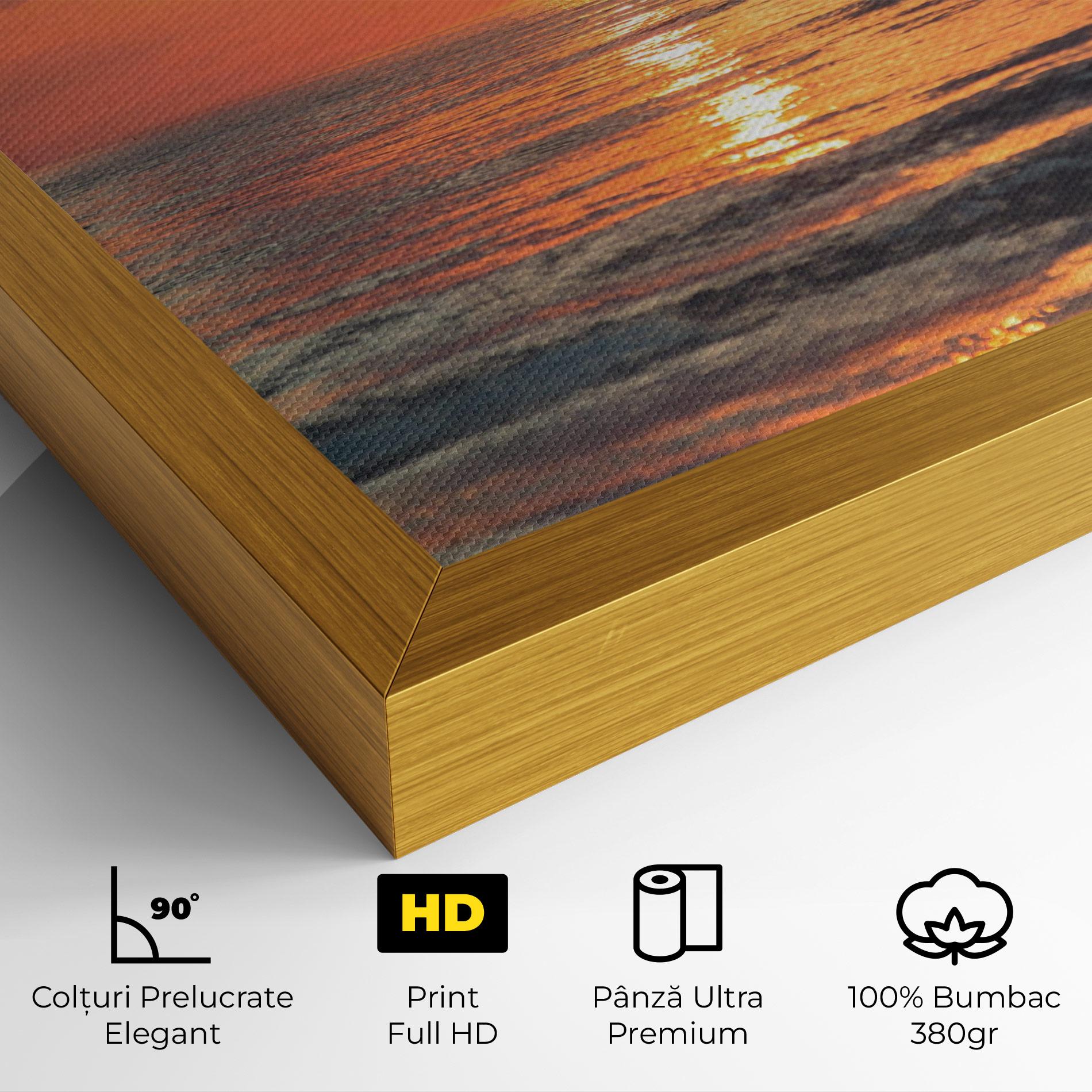 Tablou Canvas Orange Sunrise Cloud mockup 4