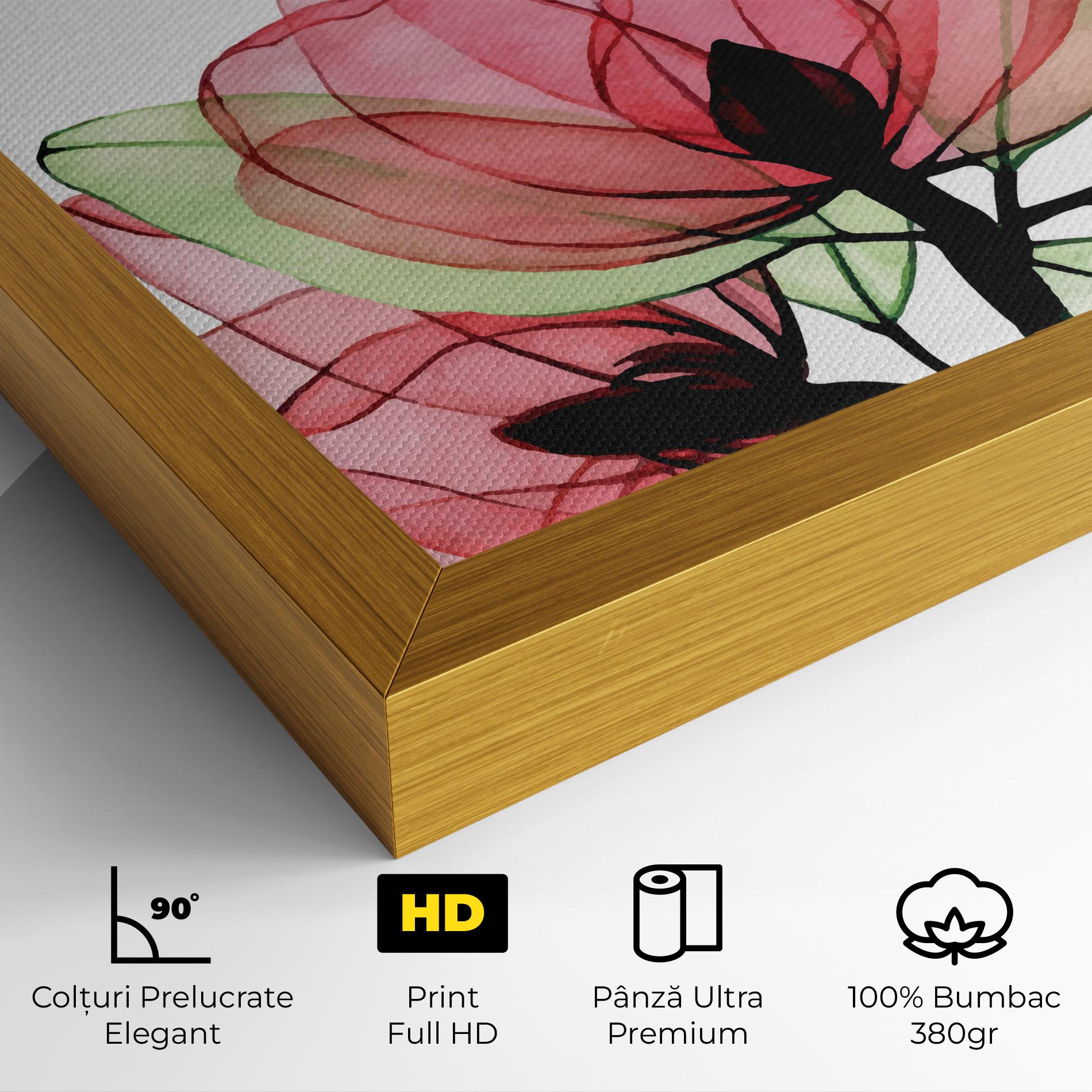 Tablou Canvas Pink Green Nature mockup 4