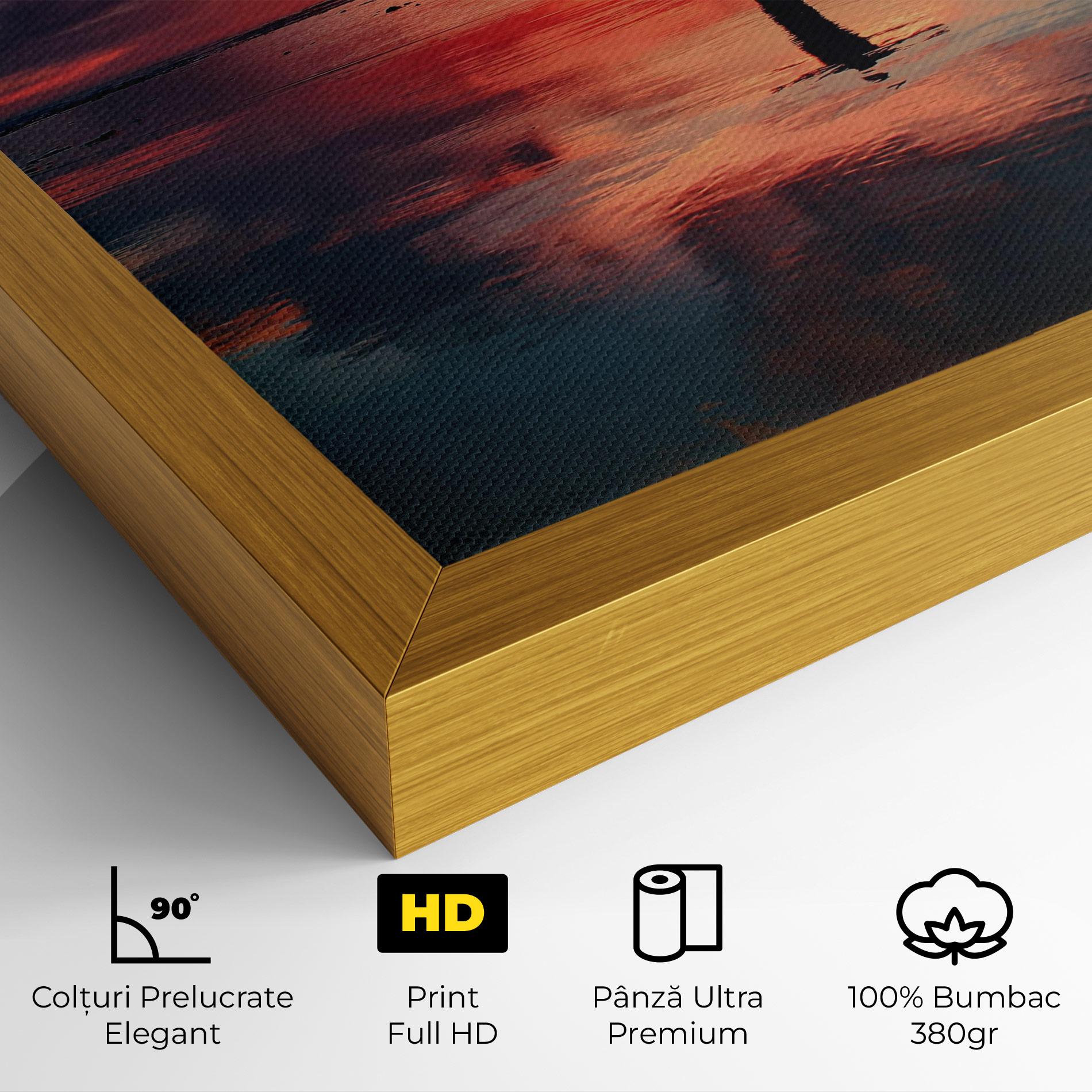 Tablou Canvas Pink Purple Sky Man mockup 4