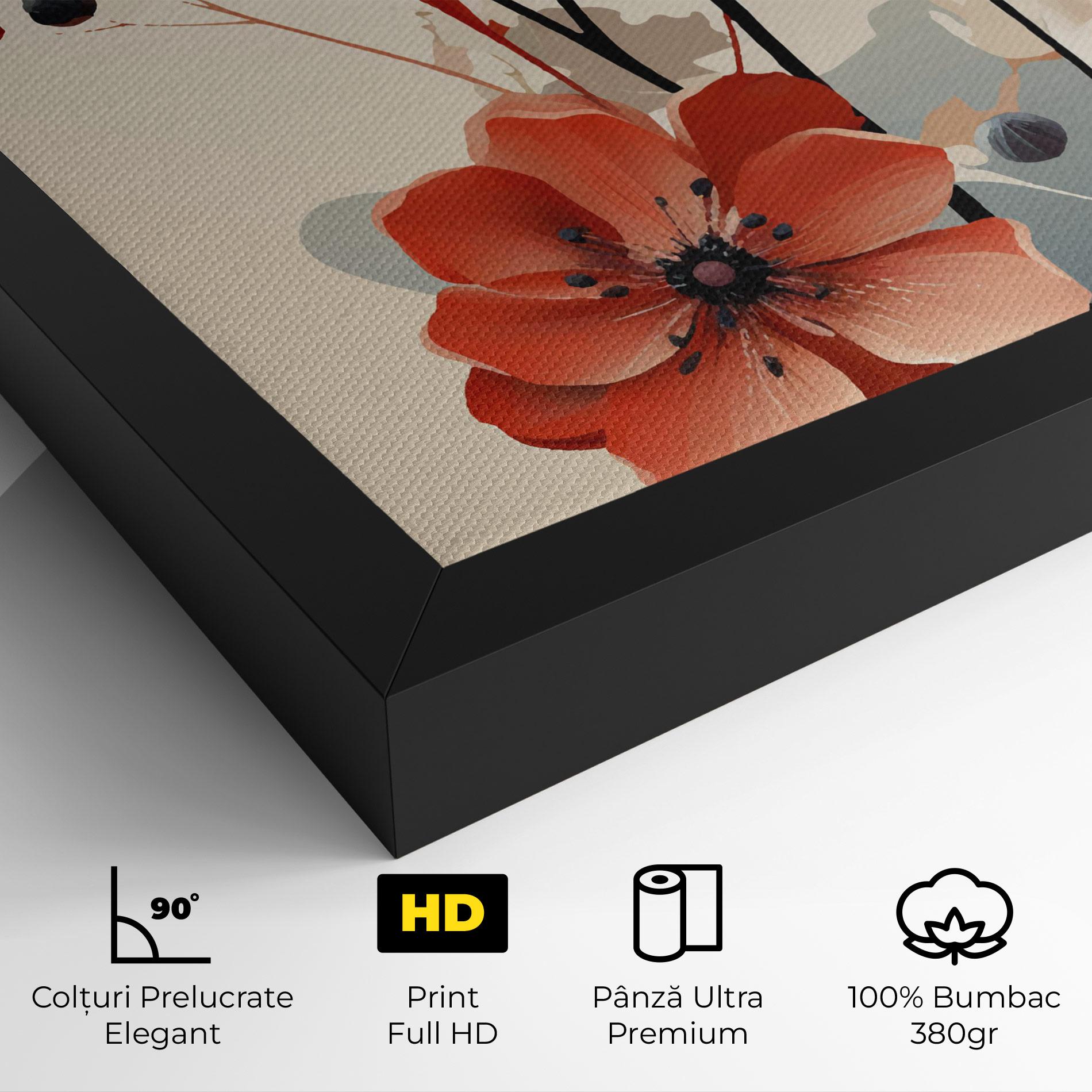 Tablou Canvas Cream Flower Nature mockup 4