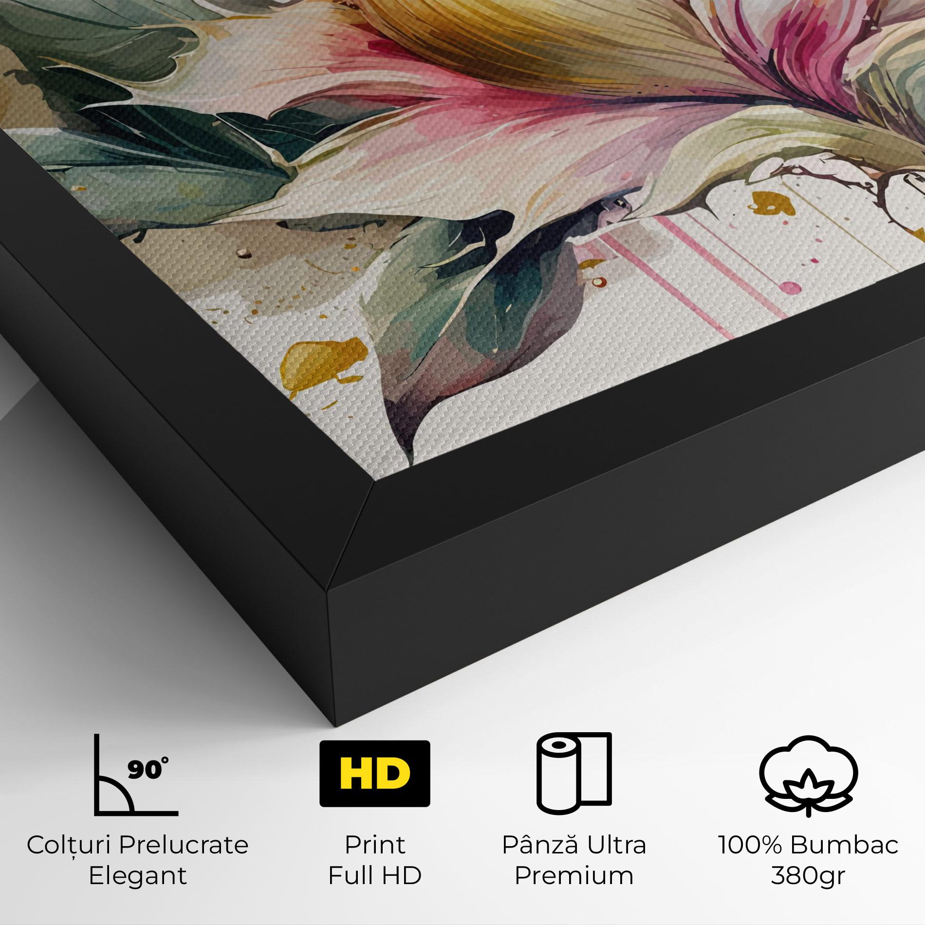 Tablou Canvas Cream Pink Nature mockup 4