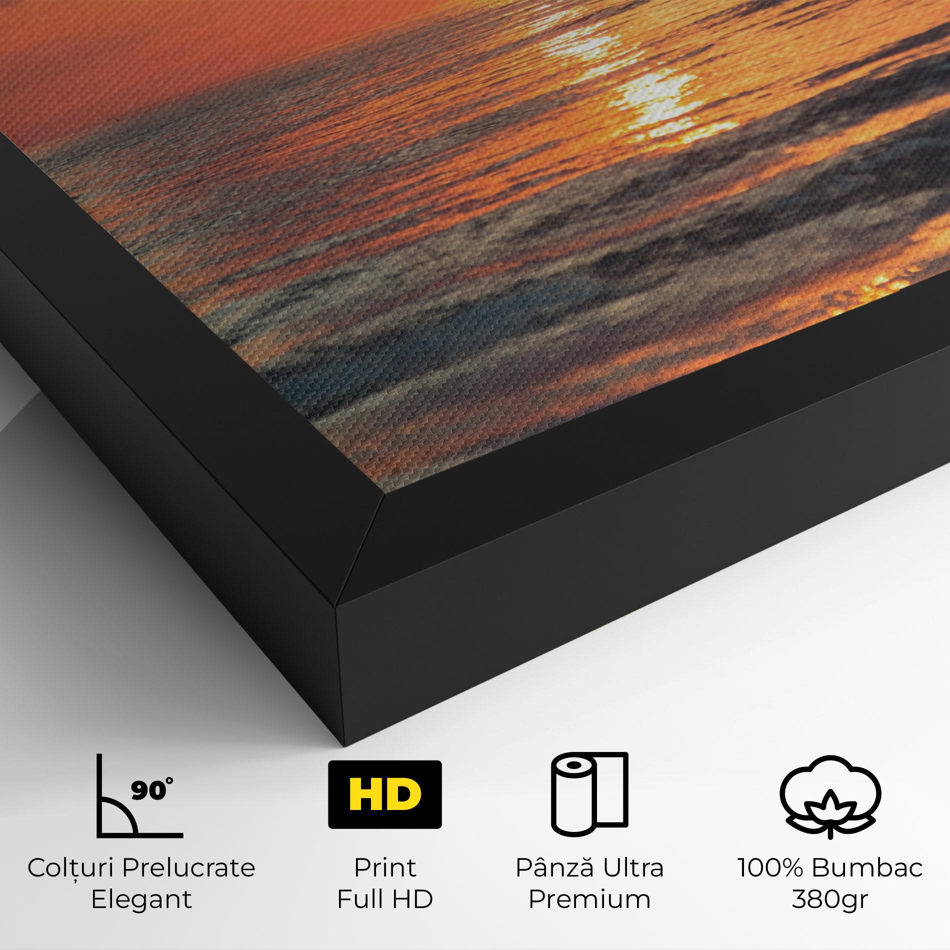 Tablou Canvas Orange Sunrise Cloud mockup 4
