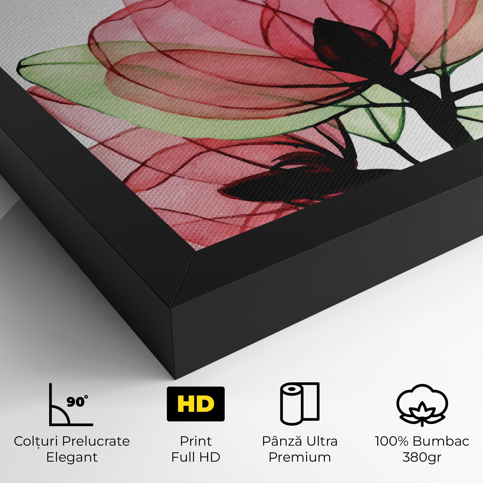 Tablou Canvas Pink Green Nature mockup 4