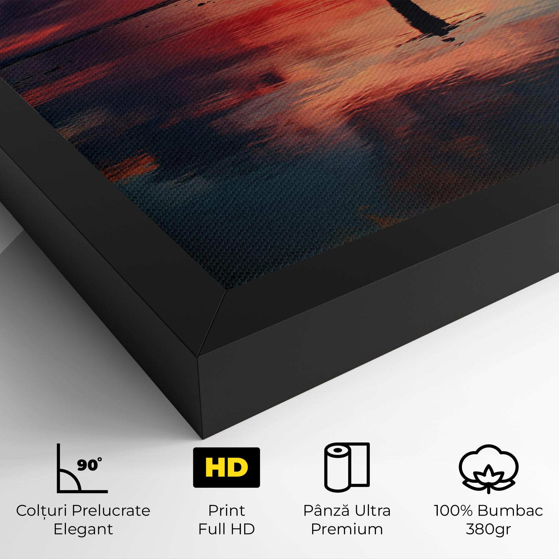 Tablou Canvas Pink Purple Sky Man mockup 4