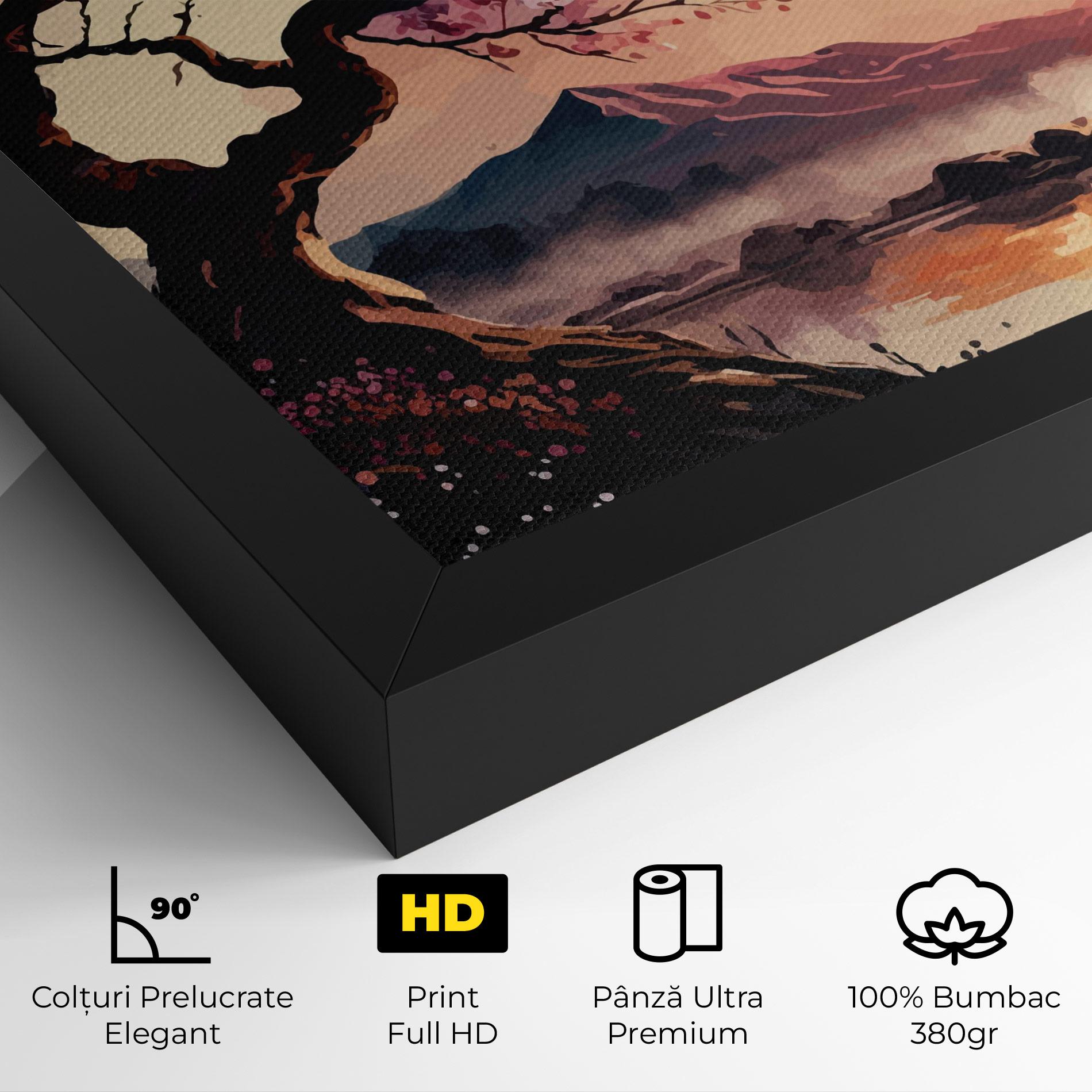 Tablou Canvas Pink Tree Nature mockup 4