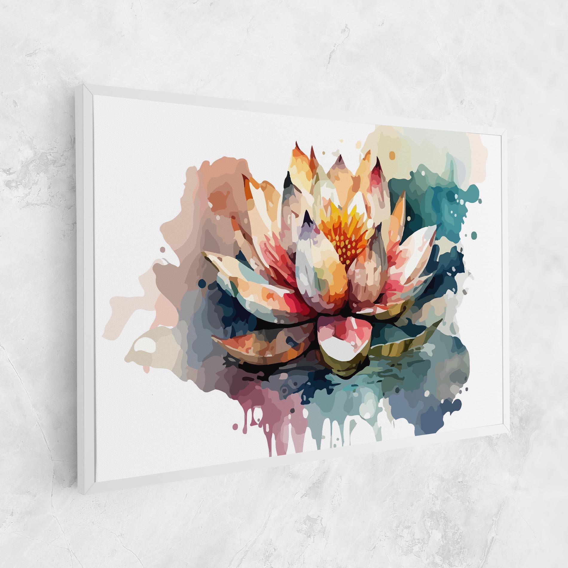 Tablou Canvas Colorful Lotus Art mockup 1