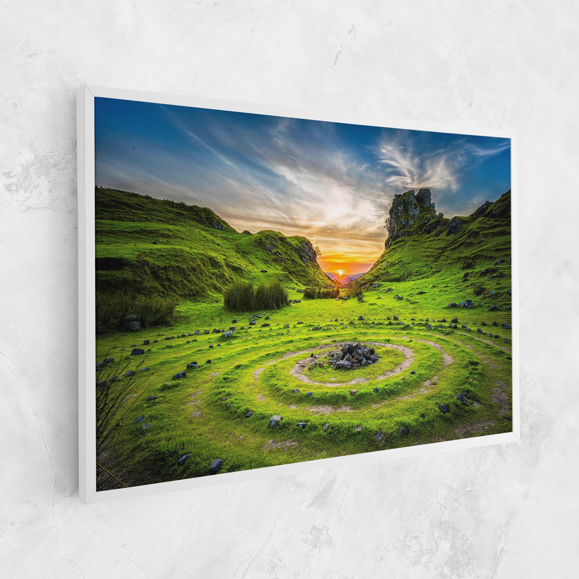 Tablou Canvas Green Circle Nature mockup 1