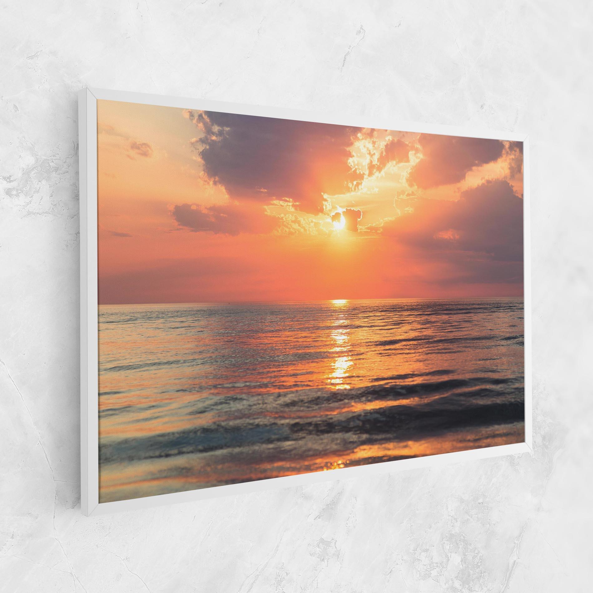 Tablou Canvas Orange Sunrise Cloud mockup 1