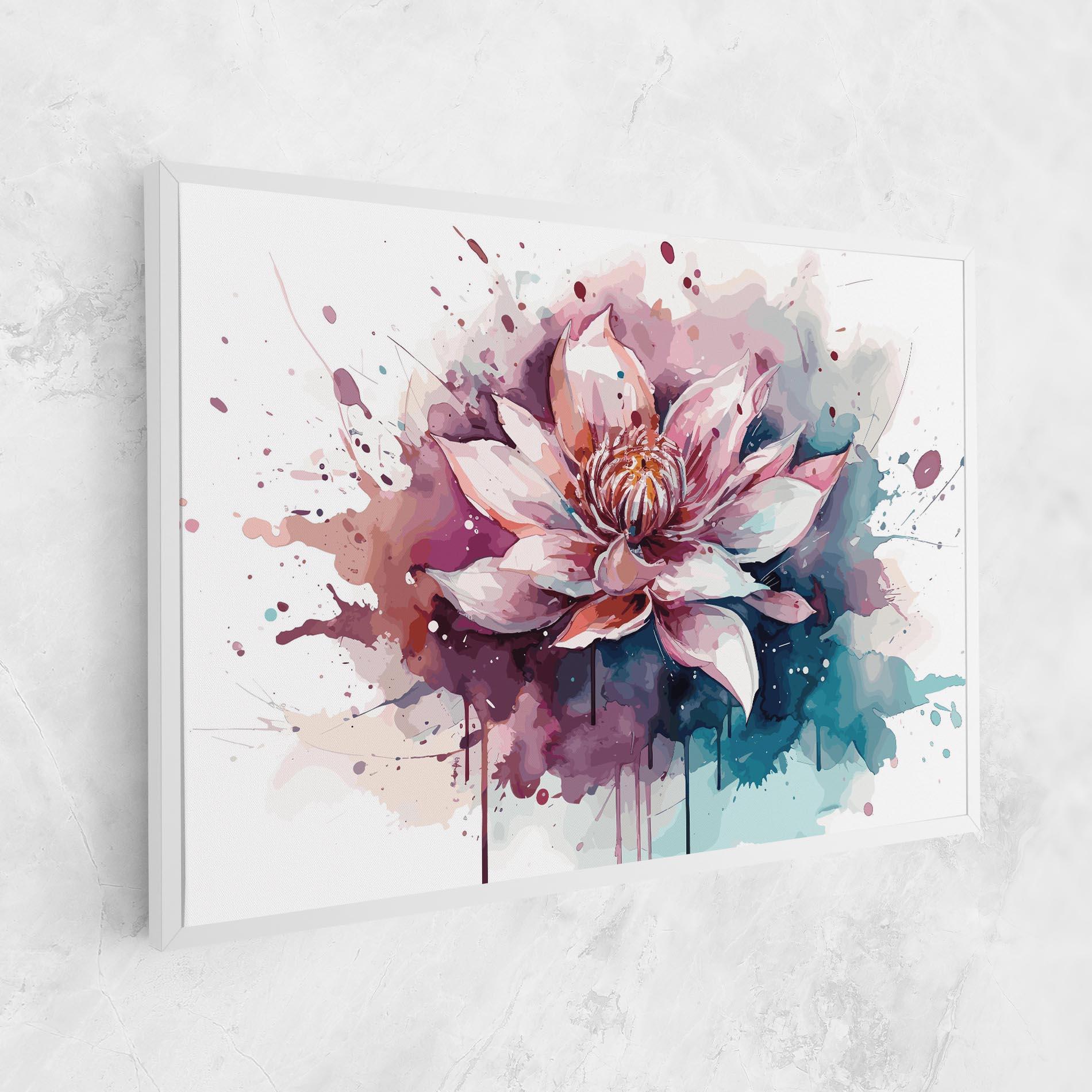 Tablou Canvas Pretty Pink Lotus Art mockup 1