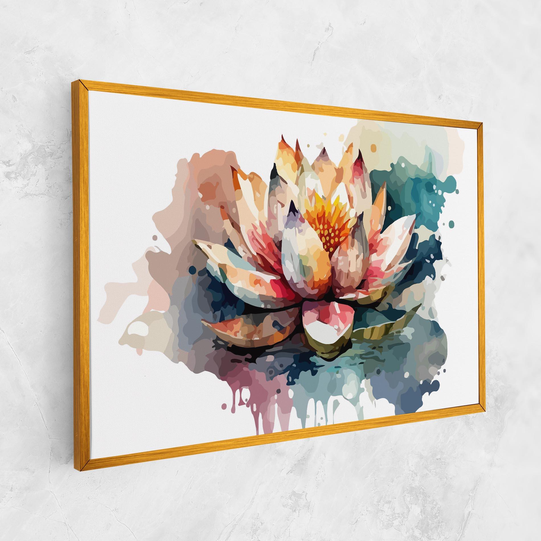 Tablou Canvas Colorful Lotus Art mockup 1