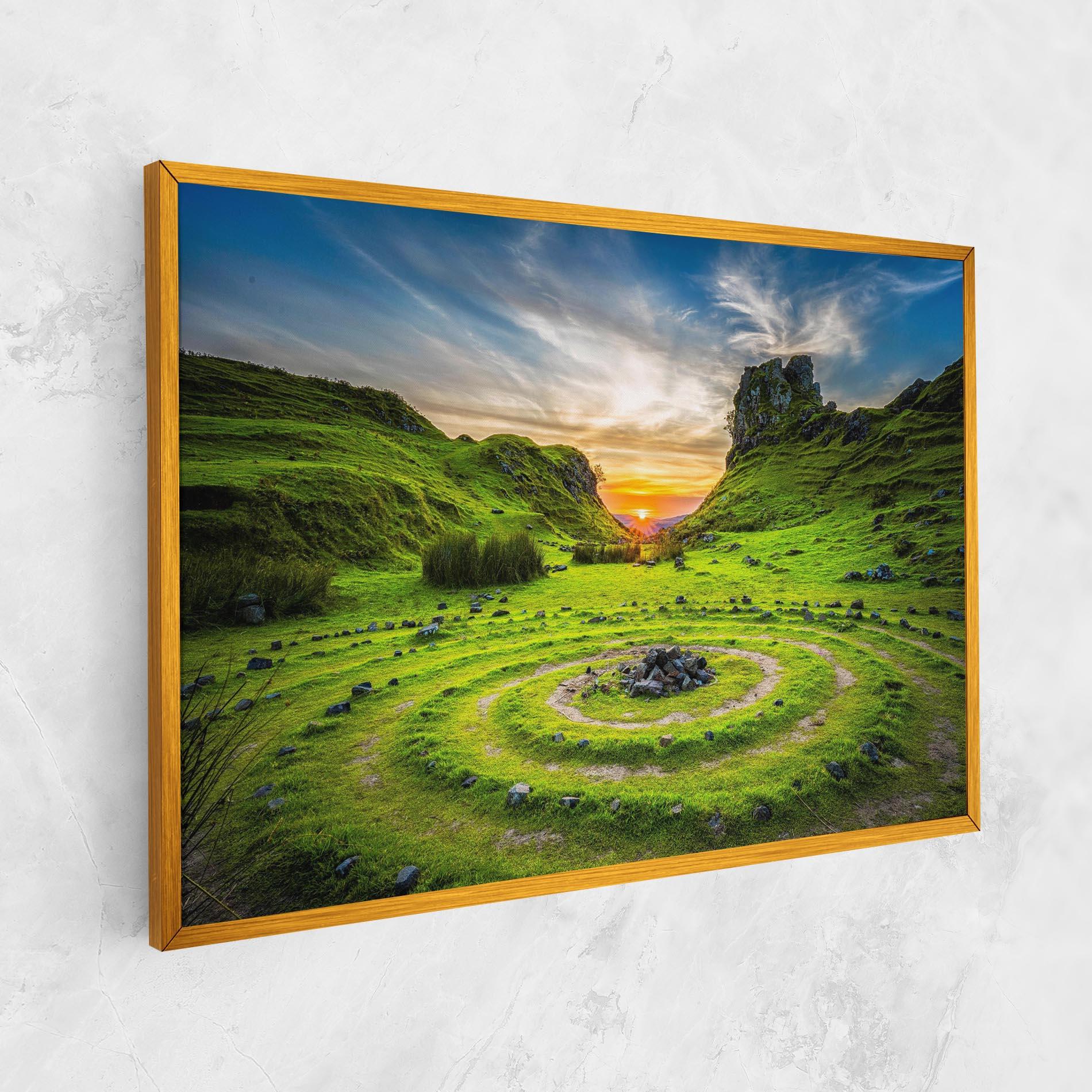 Tablou Canvas Green Circle Nature mockup 1