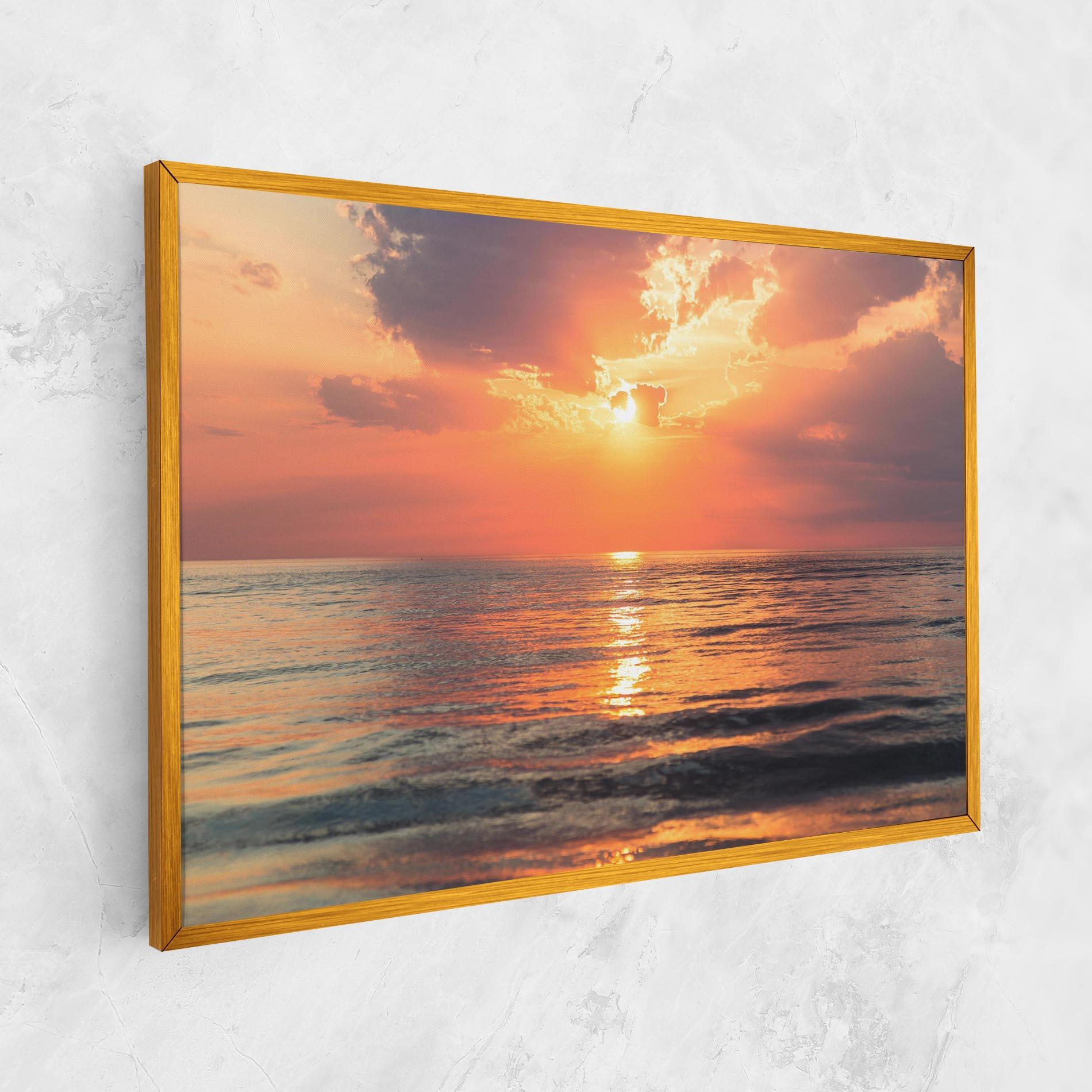 Tablou Canvas Orange Sunrise Cloud mockup 1