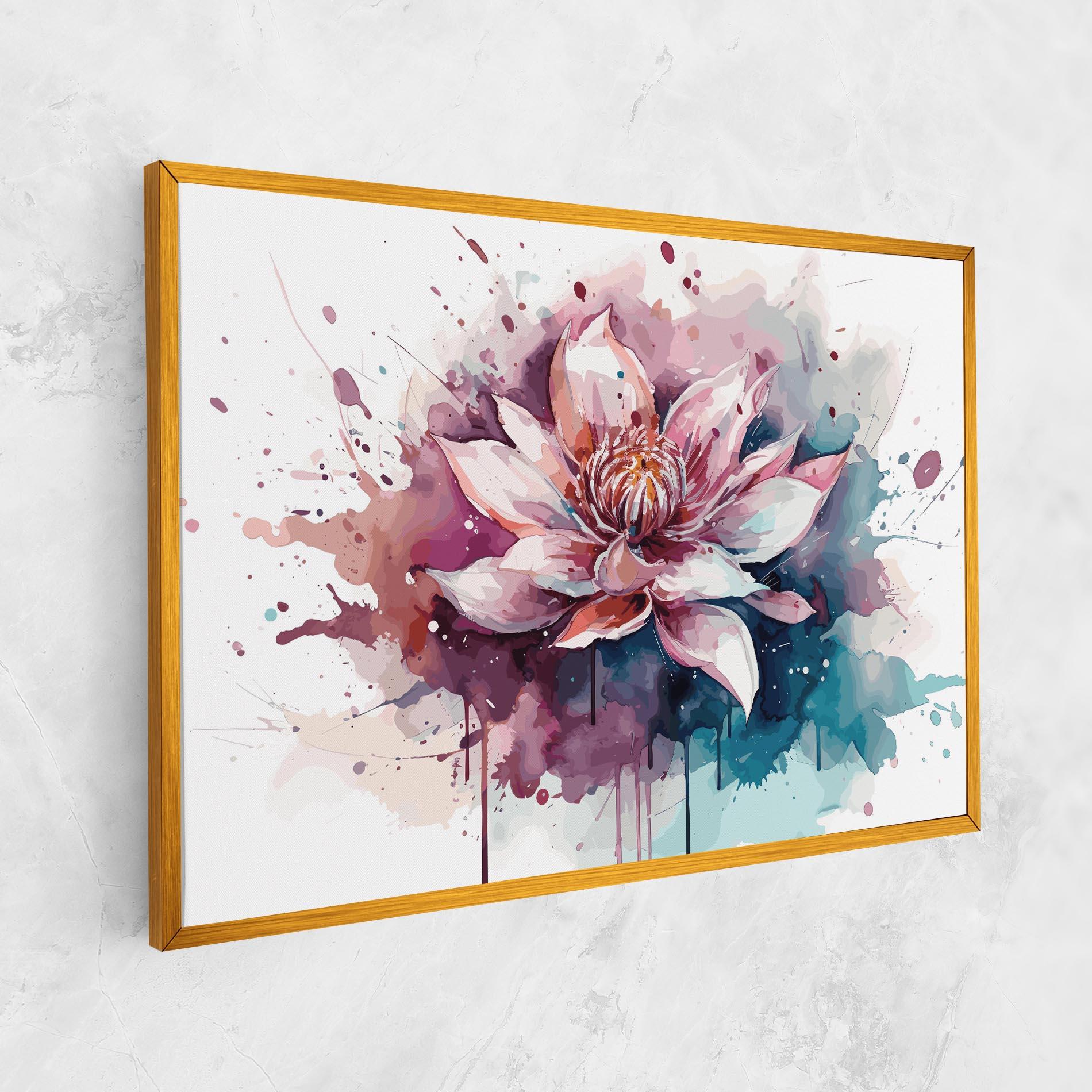 Tablou Canvas Pretty Pink Lotus Art mockup 1
