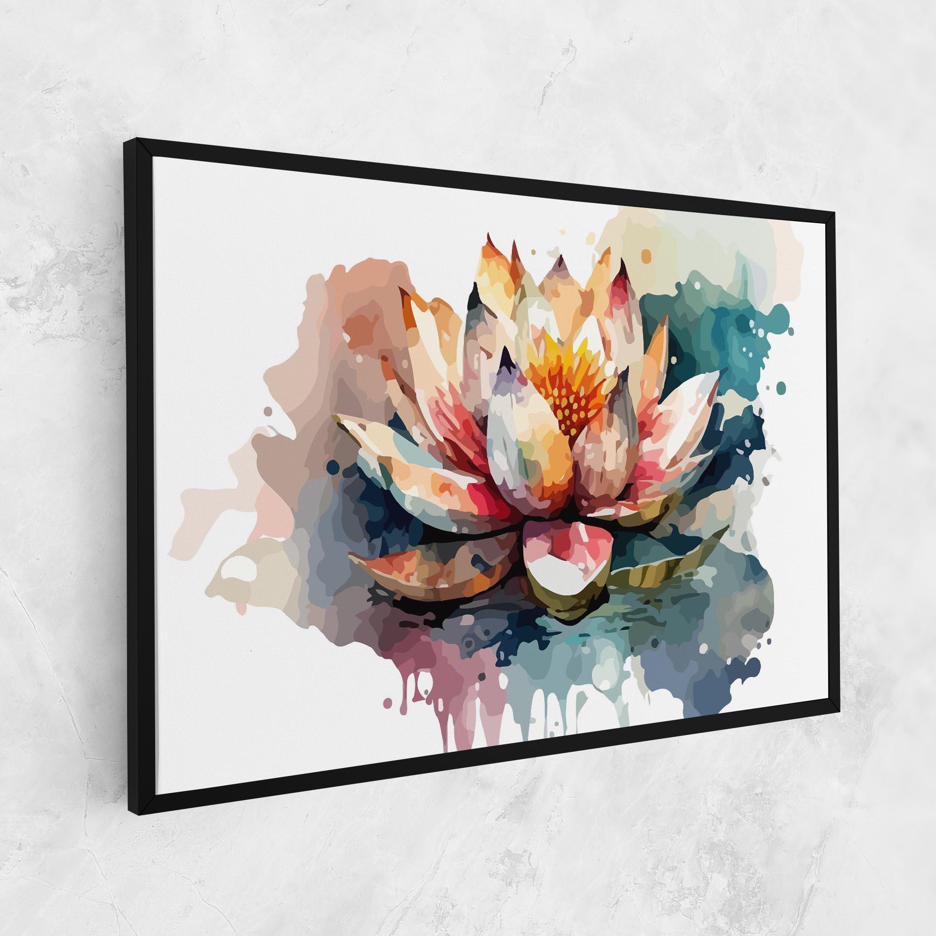 Tablou Canvas Colorful Lotus Art mockup 1