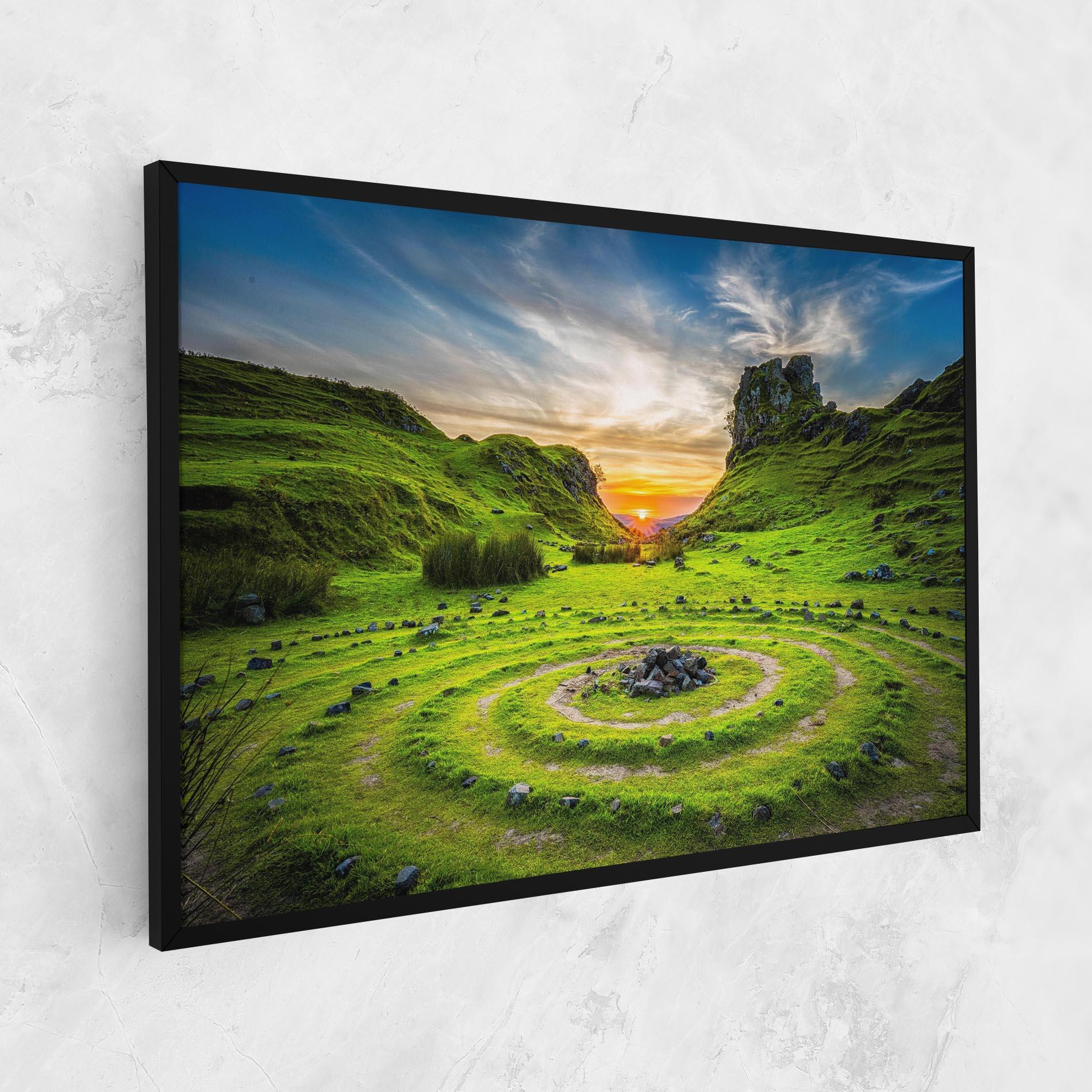 Tablou Canvas Green Circle Nature mockup 1