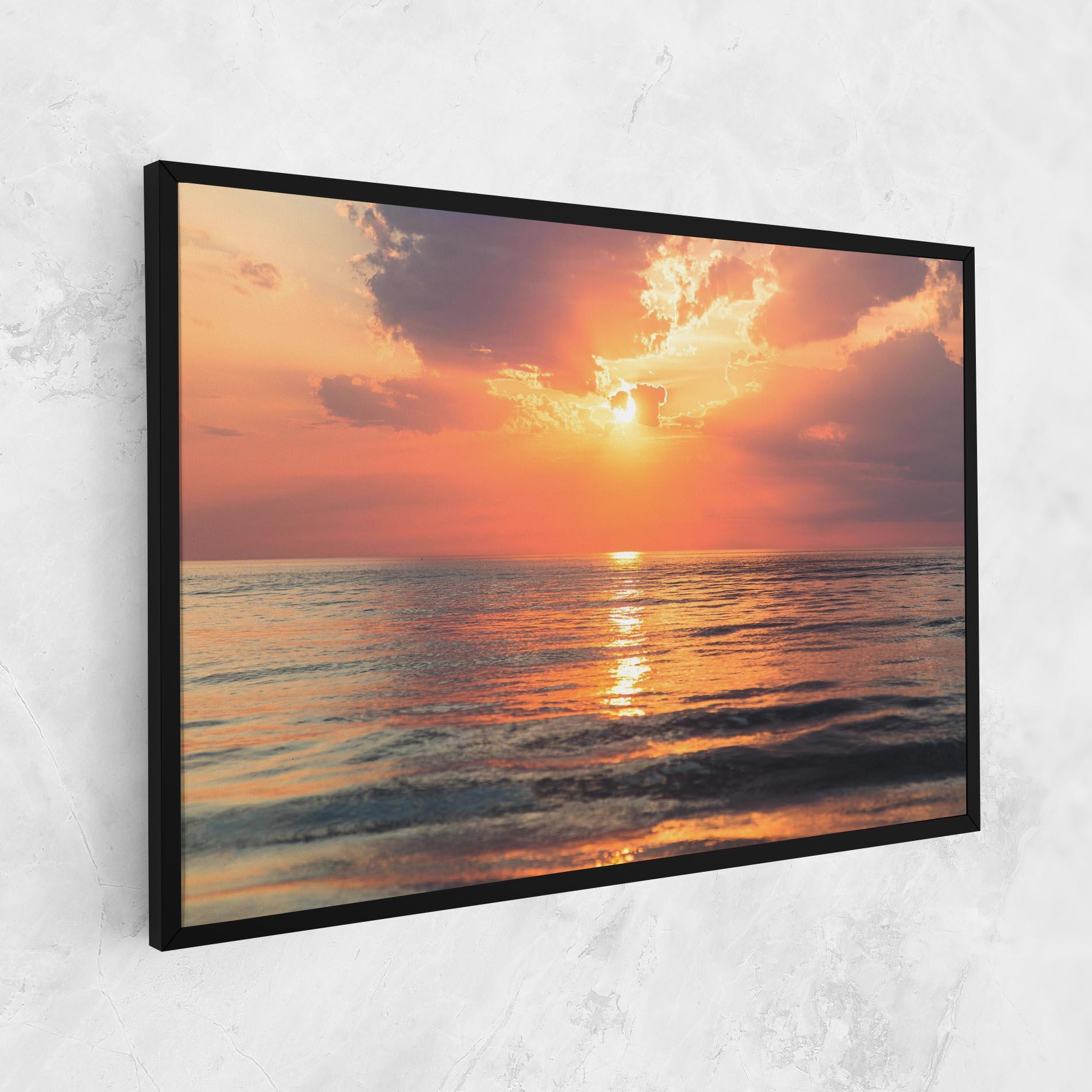 Tablou Canvas Orange Sunrise Cloud mockup 1