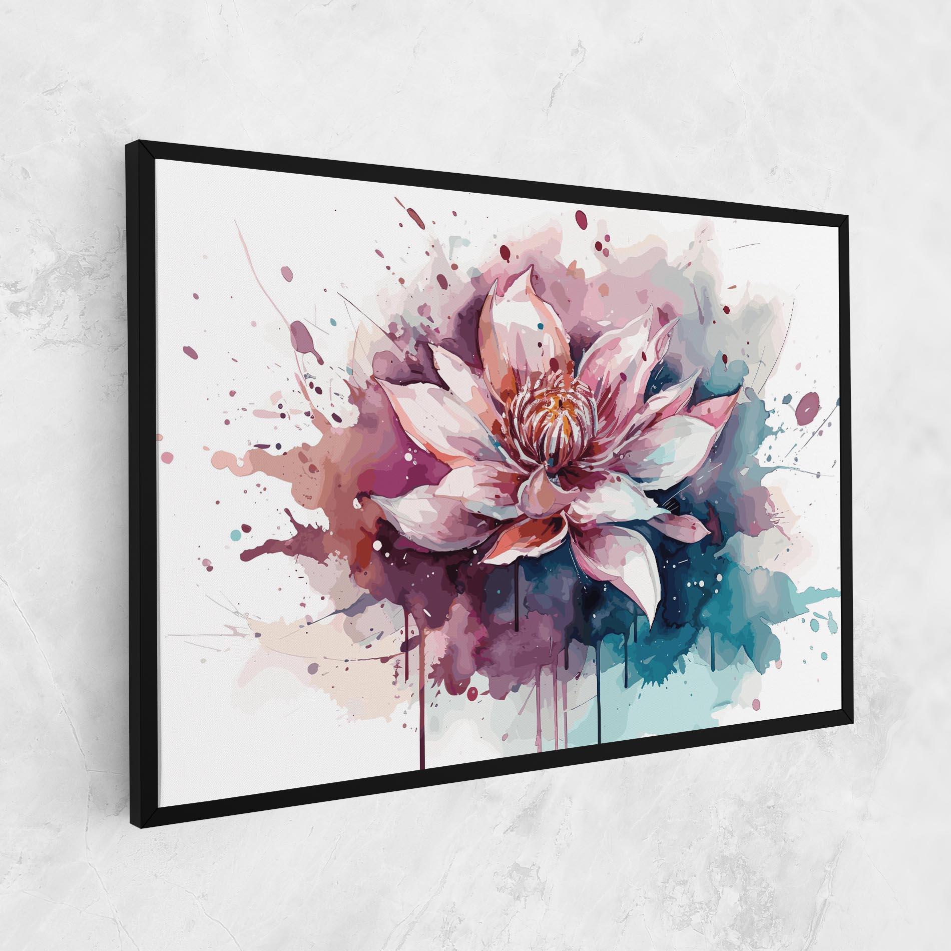 Tablou Canvas Pretty Pink Lotus Art mockup 1