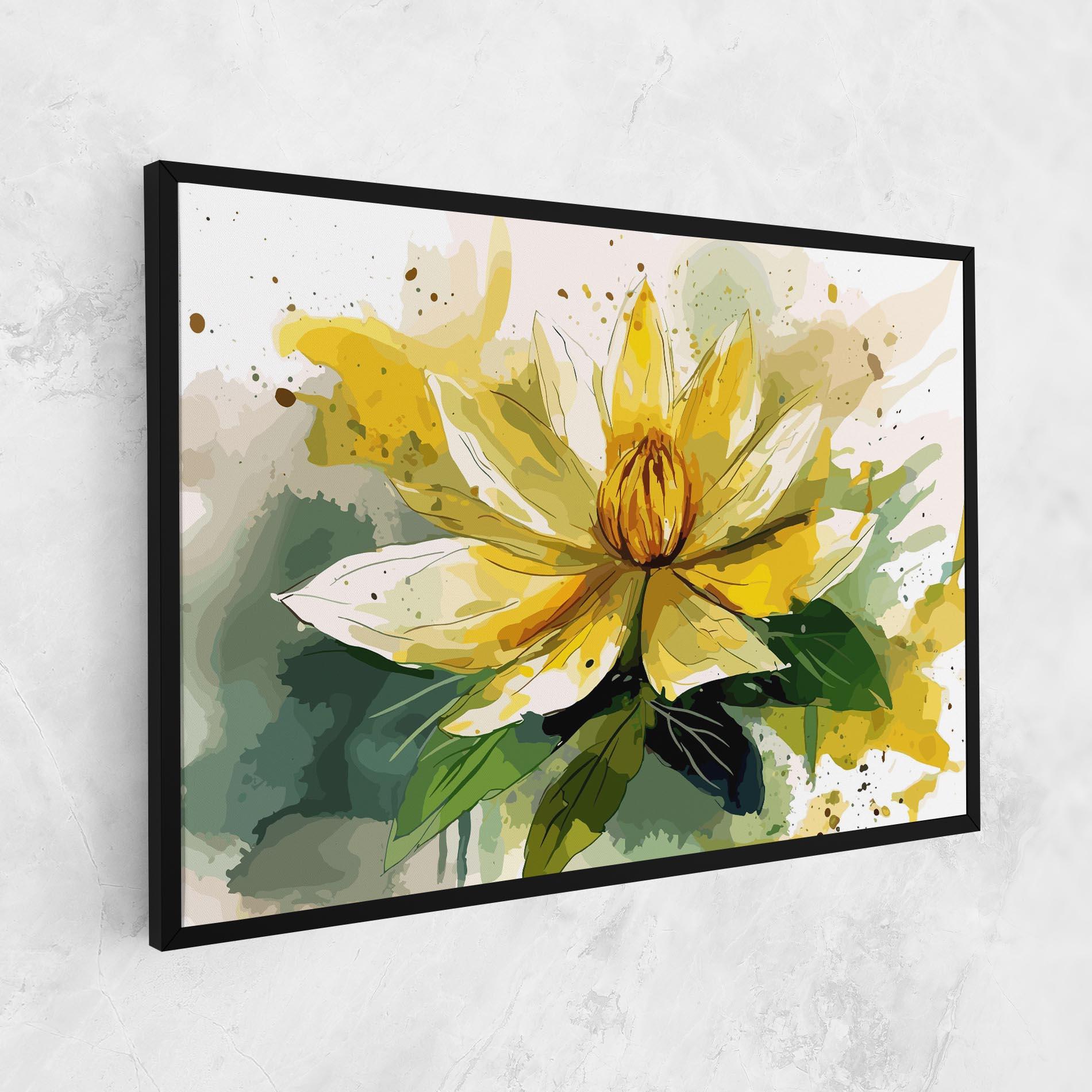 Tablou Canvas Yellow Flower Nature mockup 1