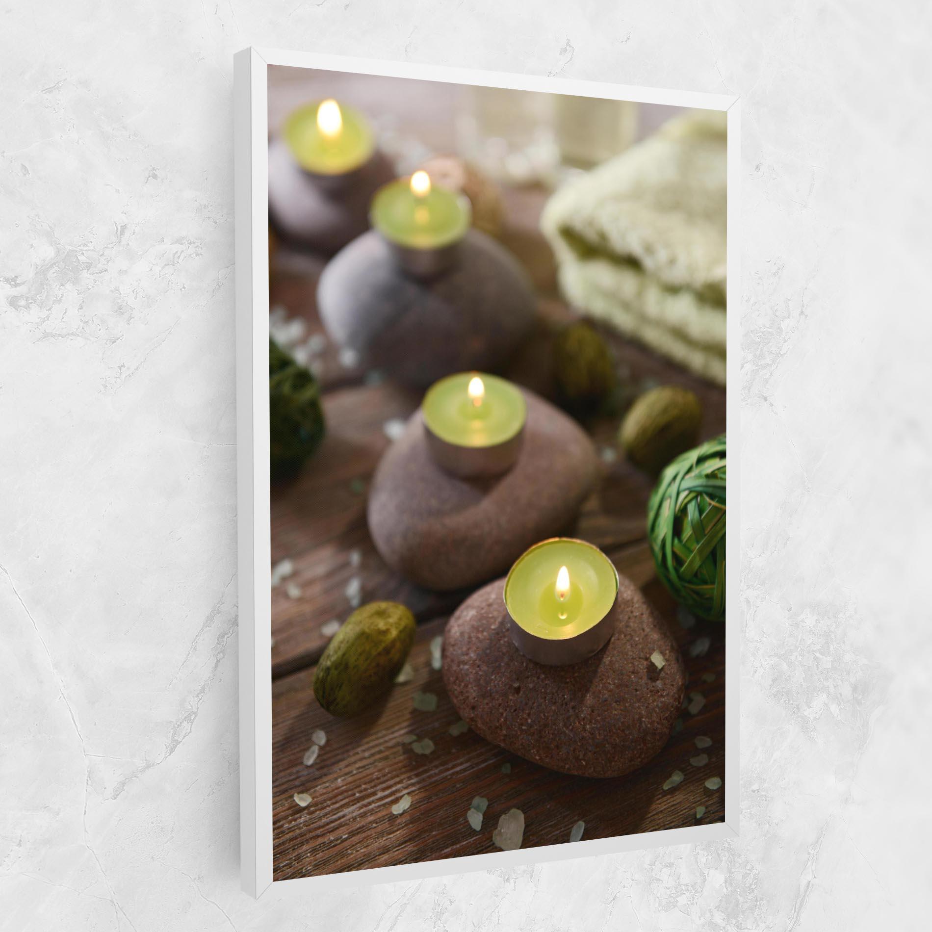 Tablou Canvas Green Candles Spa mockup 1