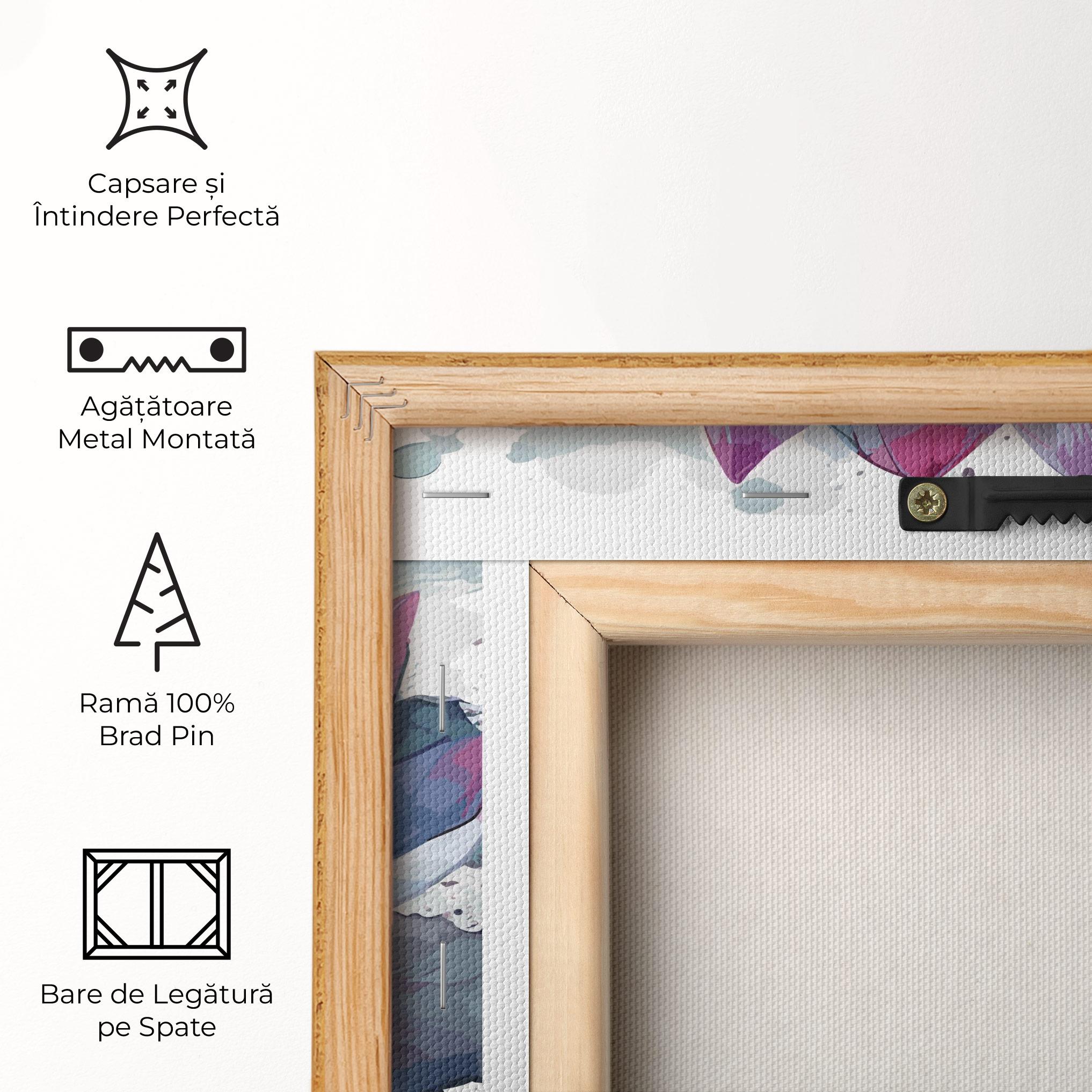 Tablou Canvas Green Purple Lotus mockup 5