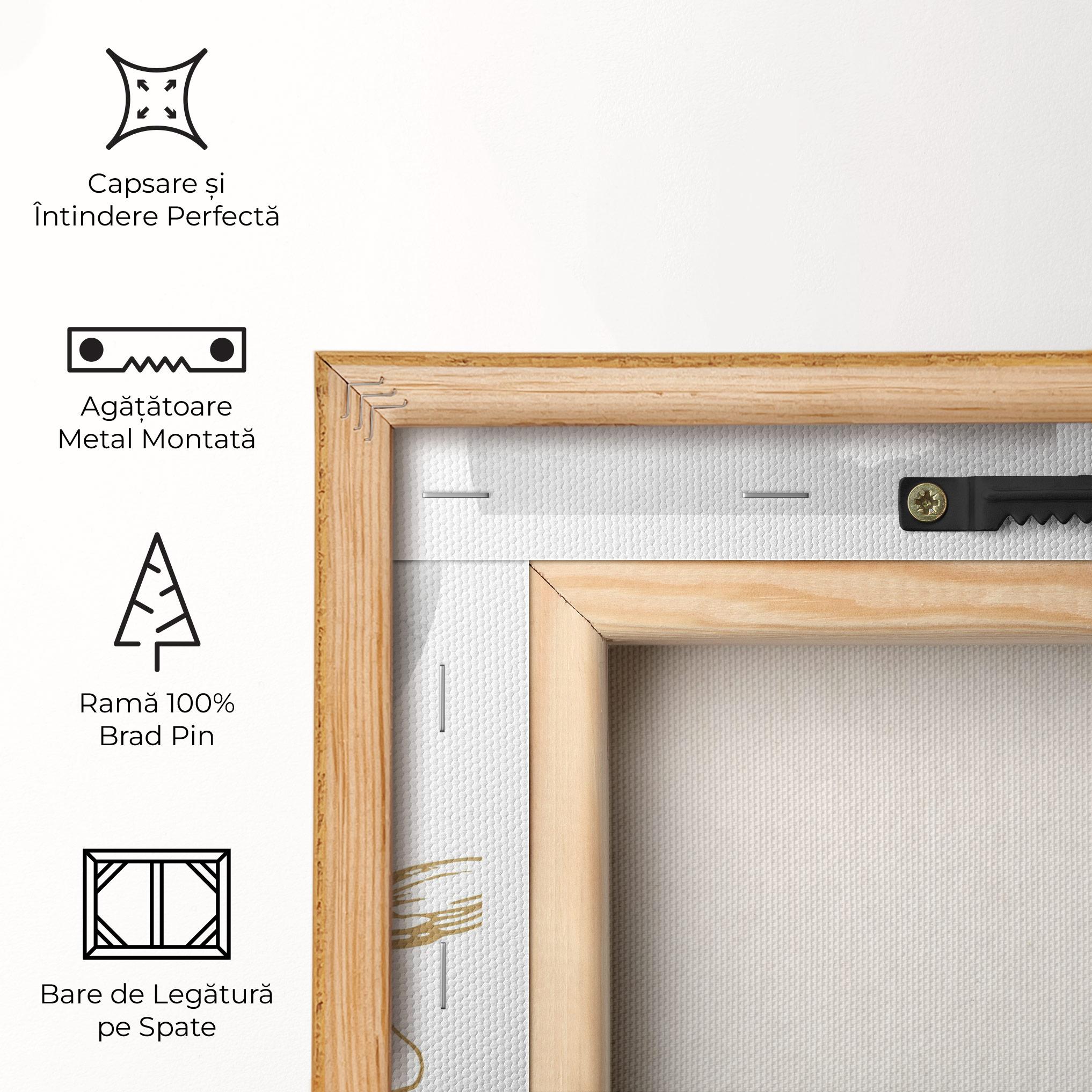 Tablou Canvas Grey Moon Flowers mockup 5