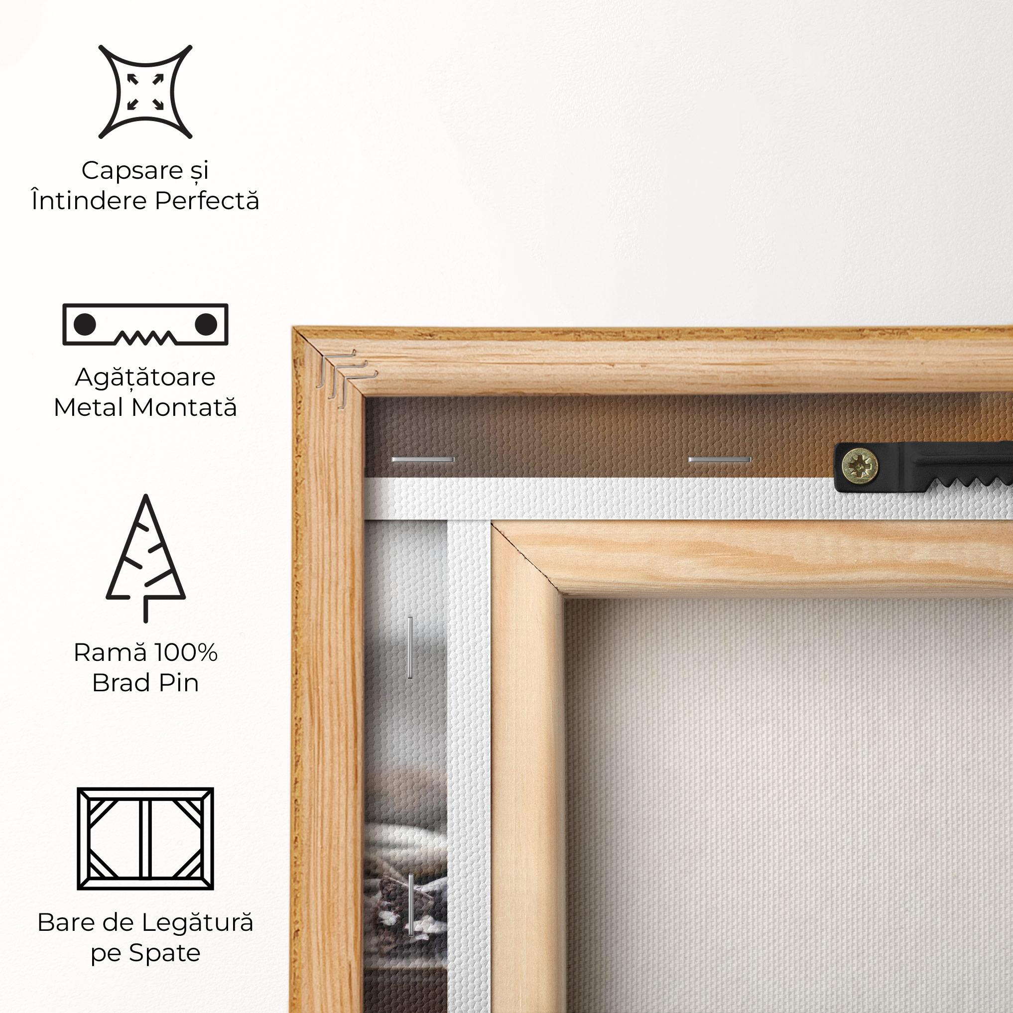 Tablou Canvas Grey Rocks Flower mockup 5