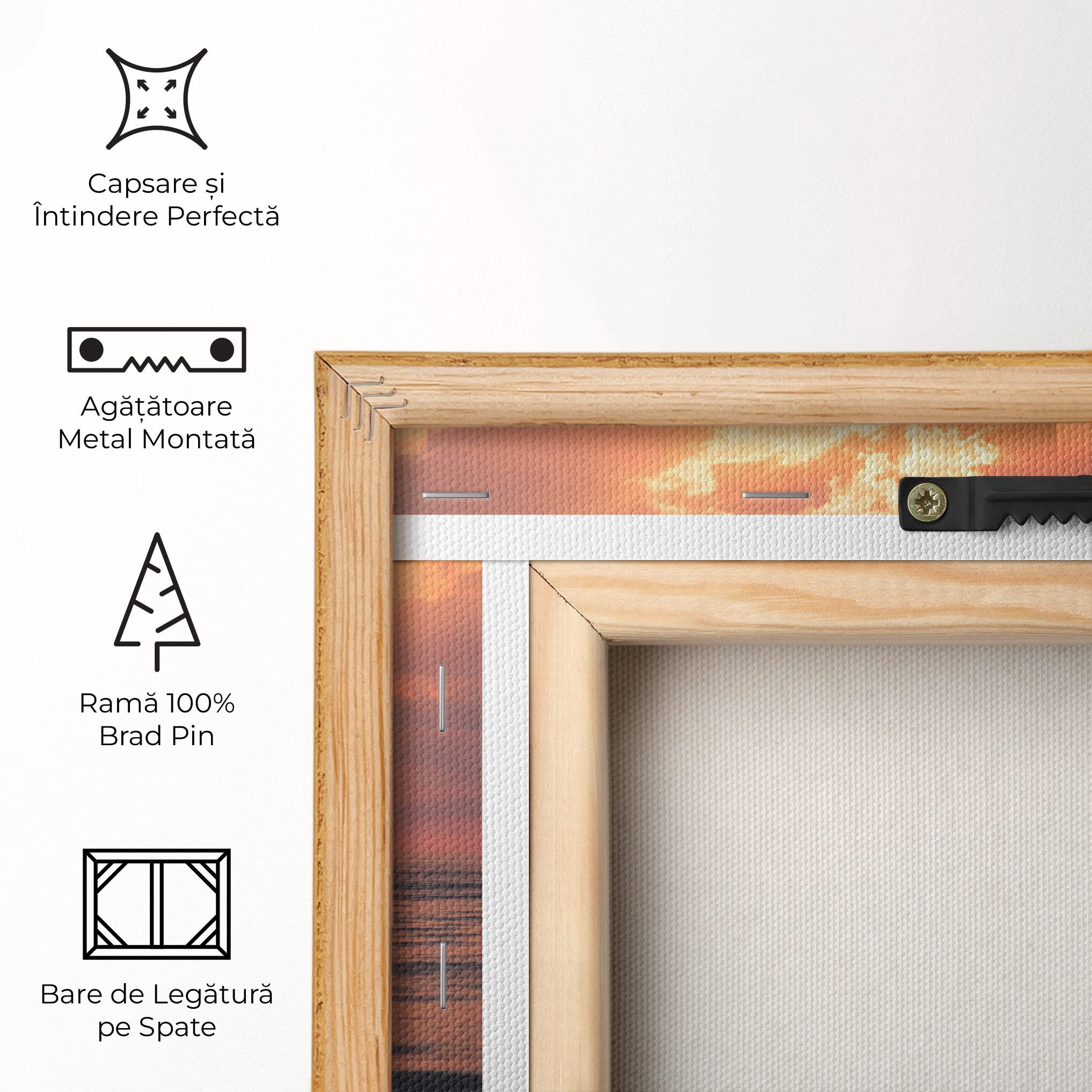 Tablou Canvas Orange Sunrise Cloud mockup 5